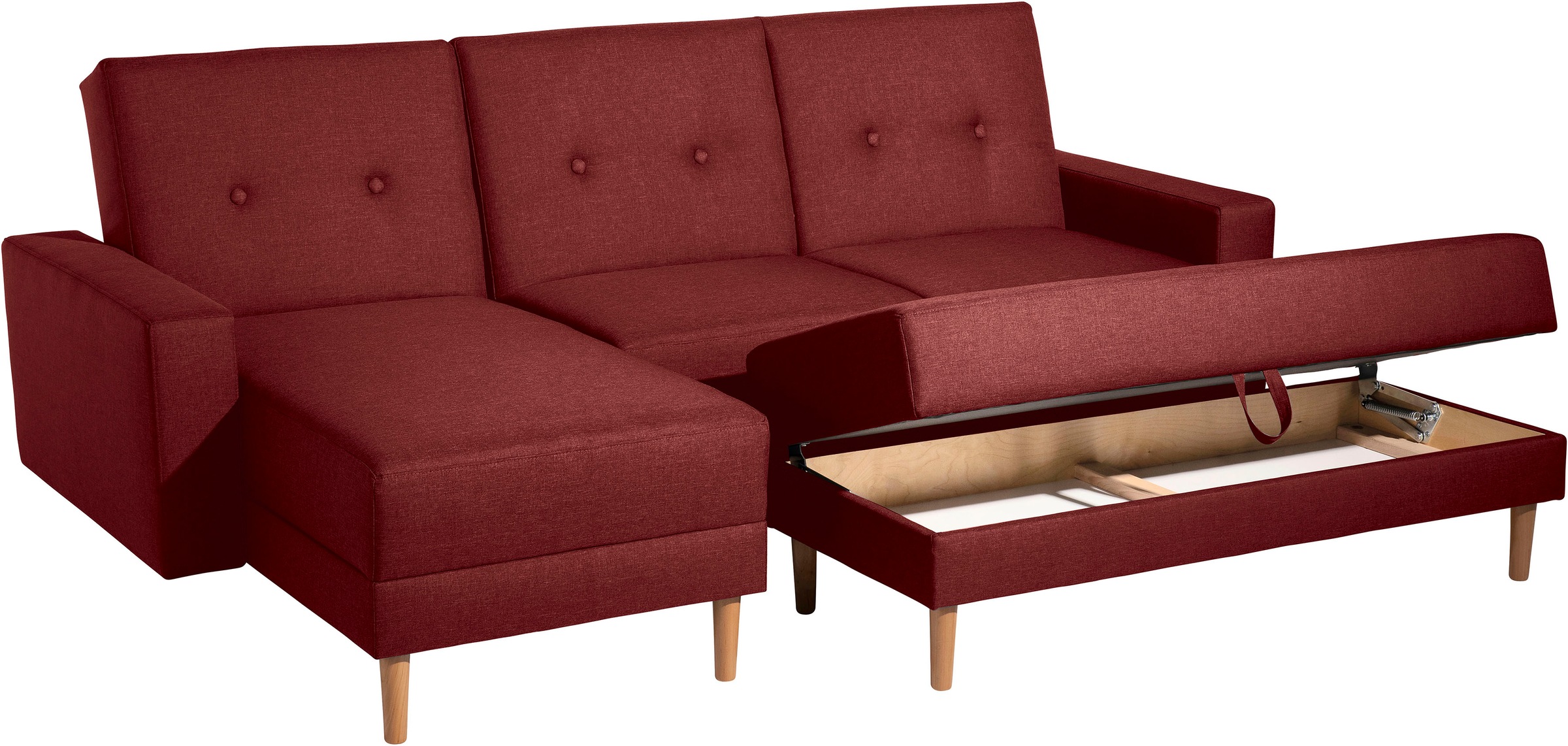 Max Winzer® Ecksofa »Just Chill kubisches Schlafsofa im skandinavischen Stil, bequem«, Recamiere links oder rechts montierbar, mit Rückenverstellung