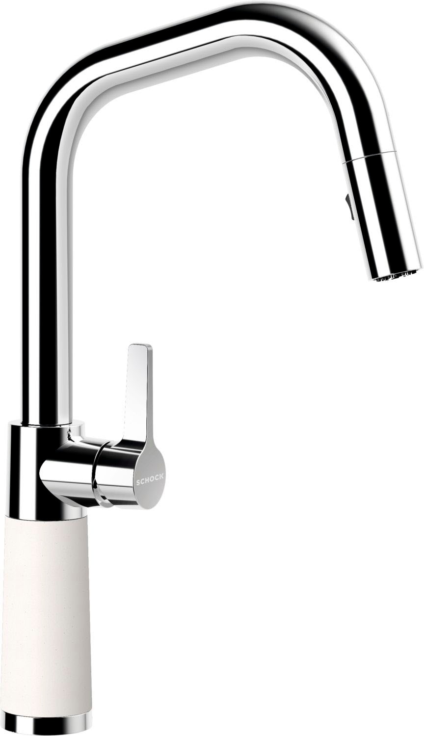 Schock Küchenarmatur "SC-530 SB" ausziehbar, Strahl-Brause, Rückflussverhinderer, Schwenkbereich 120