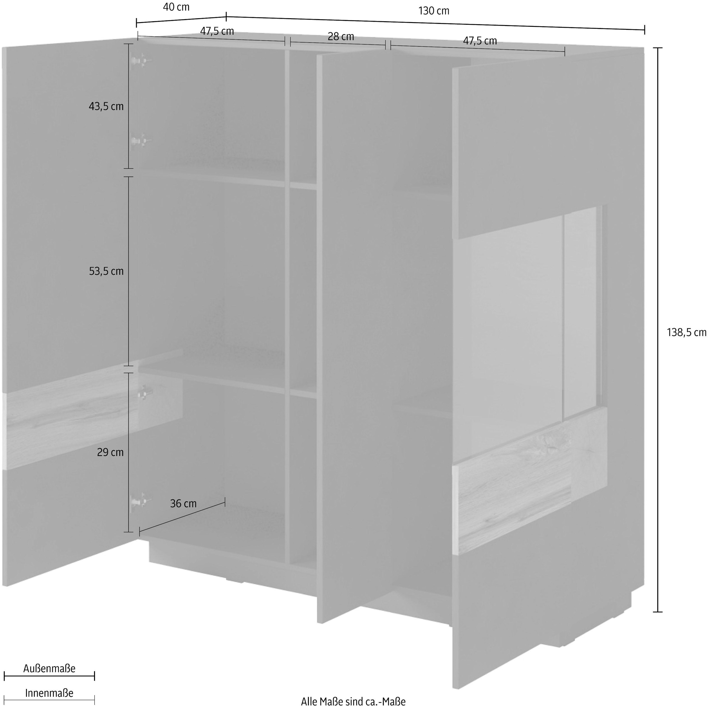 Helvetia Sideboard »SILKE«, Breite 130 cm auf Raten bestellen