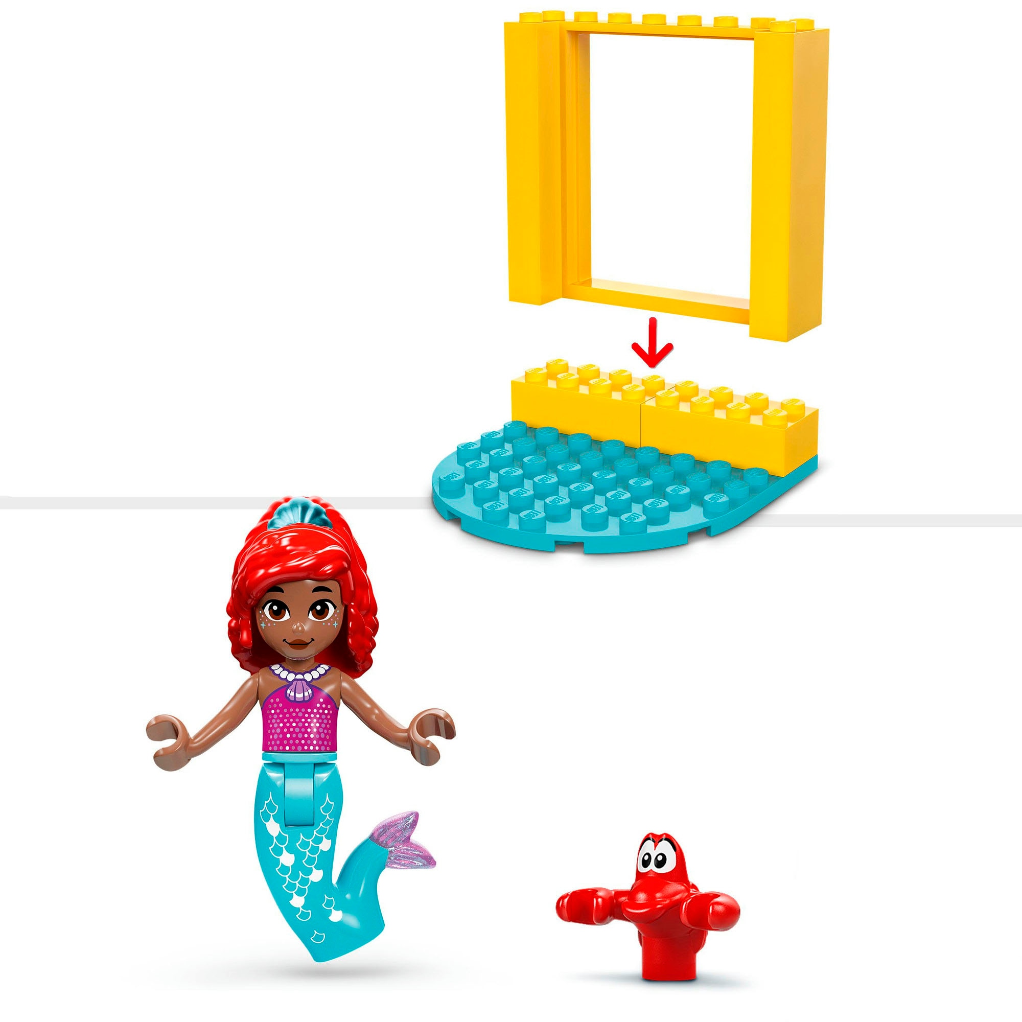 LEGO® Konstruktionsspielsteine »Arielles Musikbühne (43235), LEGO Disney Princess«, (60 St.), Made in Europe