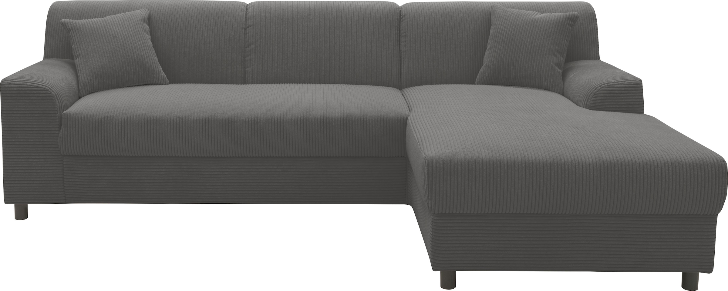 INOSIGN Ecksofa »Turah 2, L-Form, in Cord u. wasserabweisender Microfaser, Federkern«, B/T/H: 241/146/79 cm, incl. Zierkissen, wahlweise mit Bettfunktion