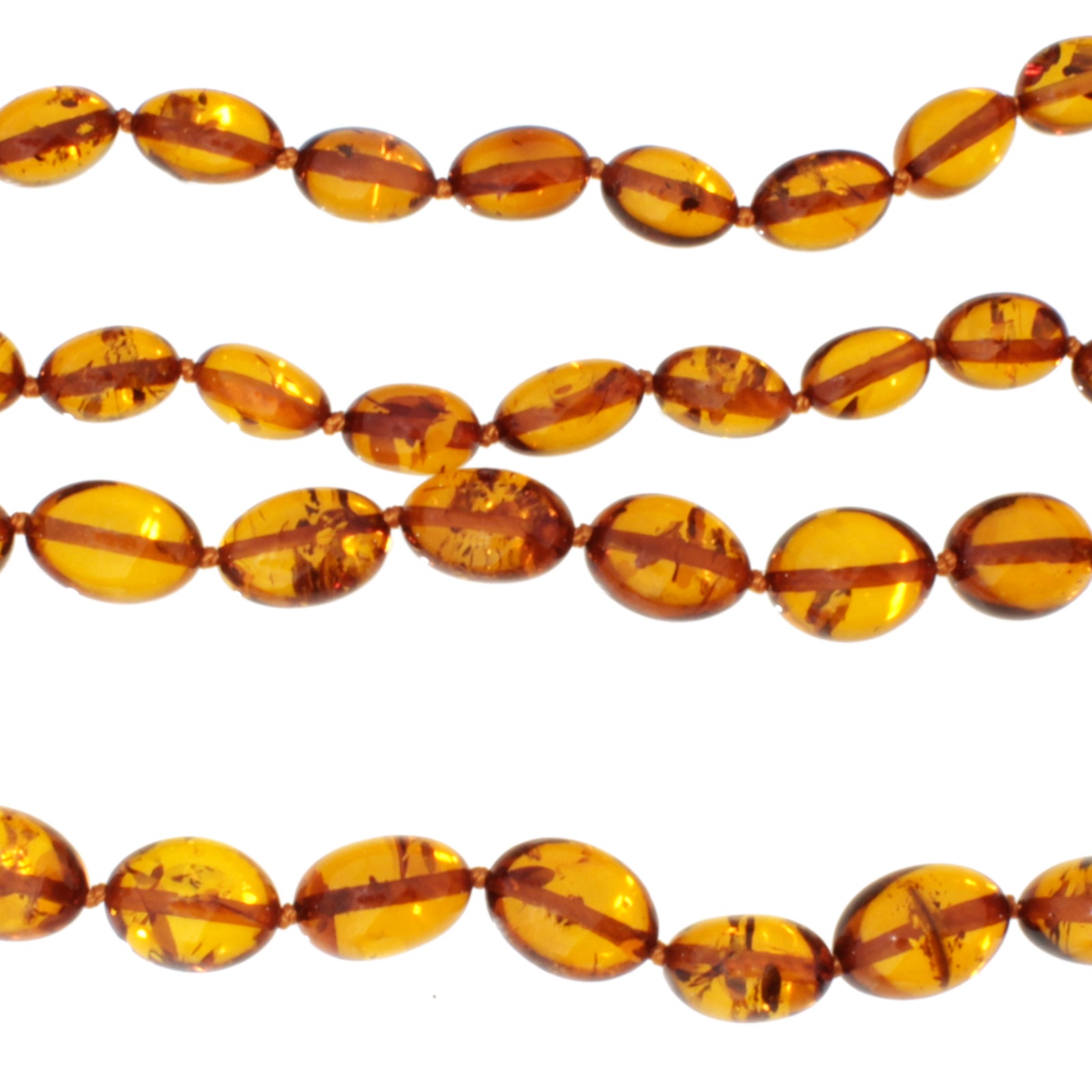 OSTSEE-SCHMUCK Kette ohne Anhänger »- Olive XXL-100 cm- - Bernstein - ,«