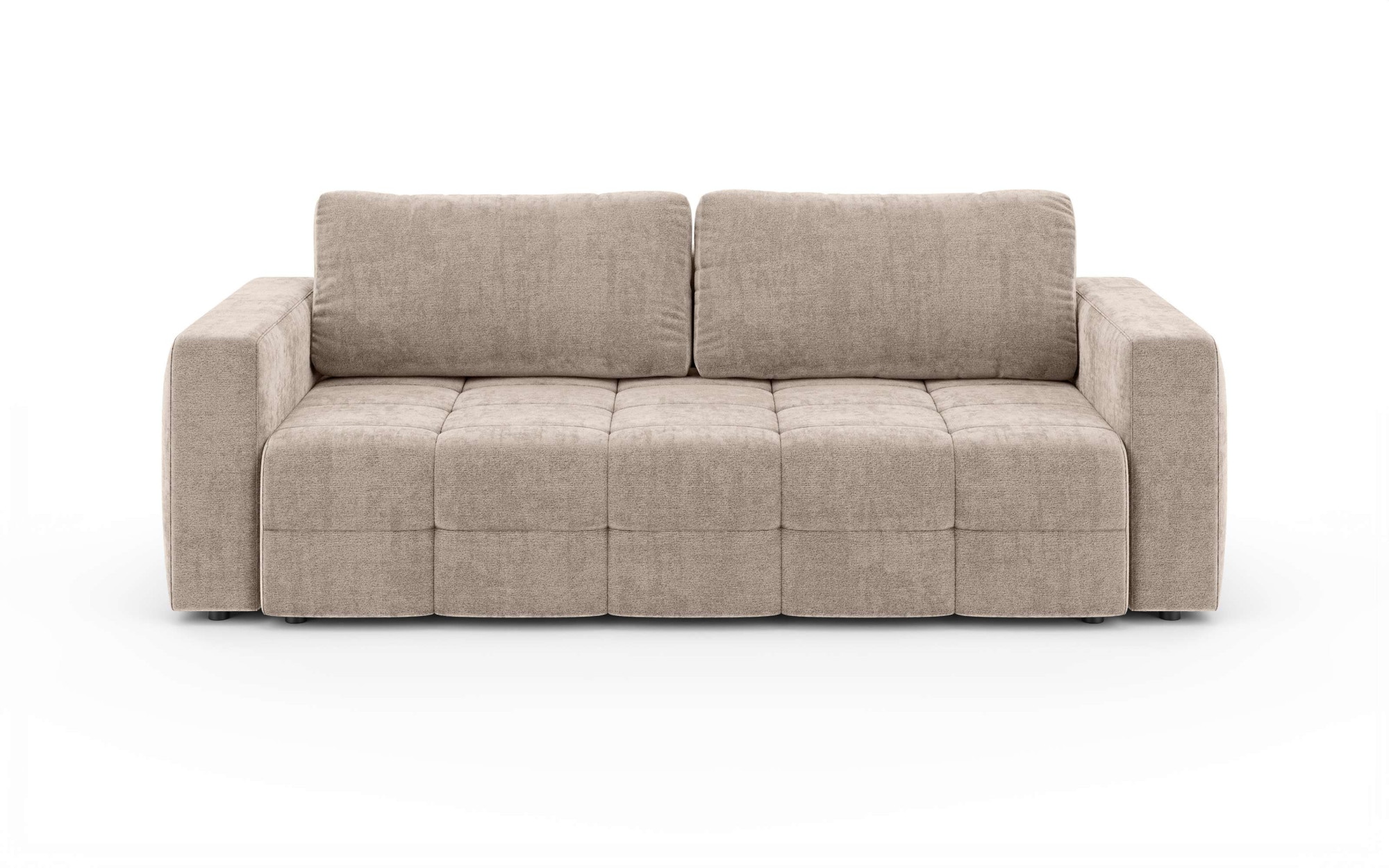 OTTO home 3-Sitzer »JONNO Schlafsofa mit Bettkasten, komfortables Sitzgefühl, Breite 242cm« Liegefläche 150x193cm, inklusive Rückenkissen, moderne Steppung
