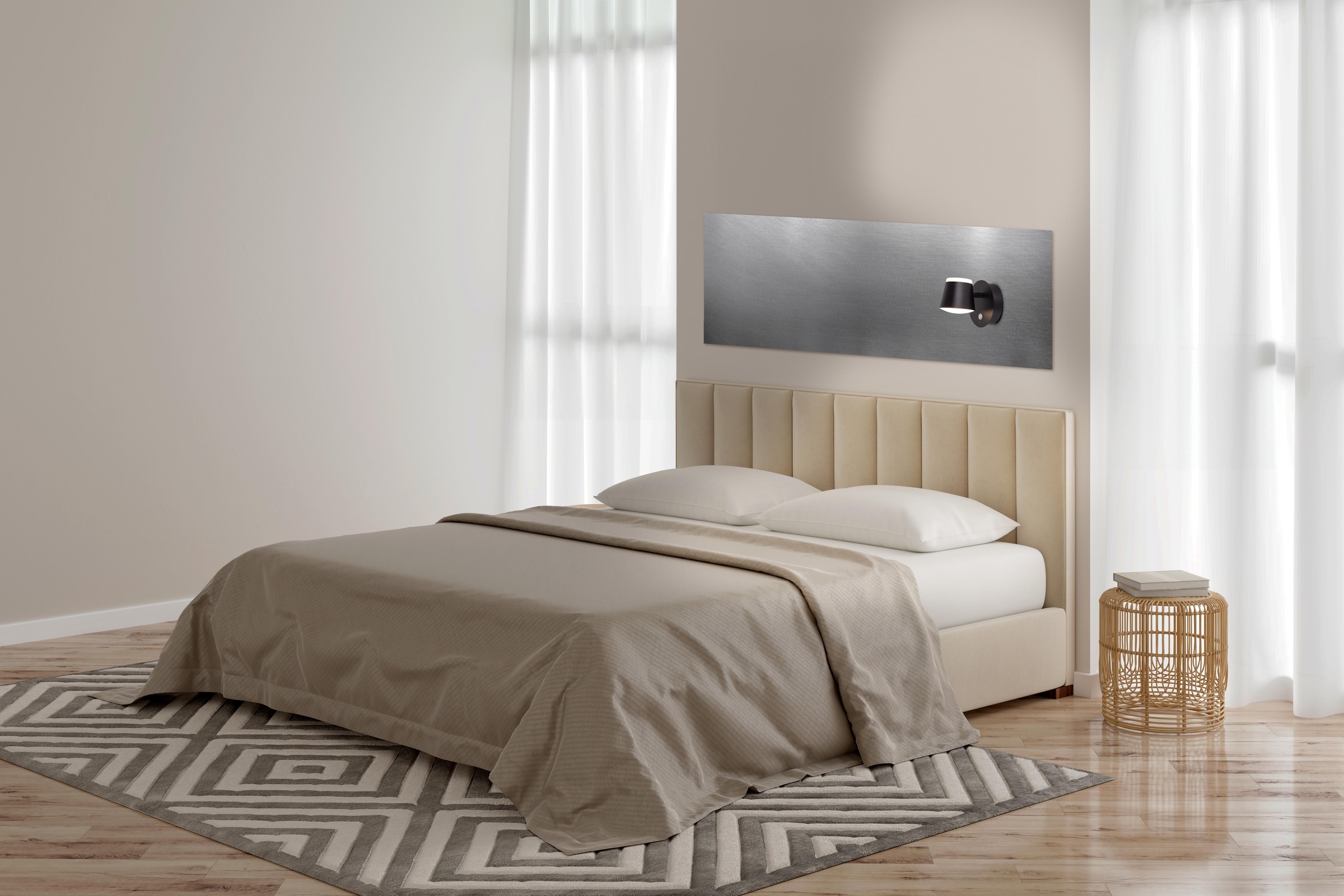 näve LED Wandleuchte »Tondo« LED-Modul 1 Stk. Warmweiß magnetisch, Akku Aufladung per USB-C Kabel, dimmbar per touch, Memory