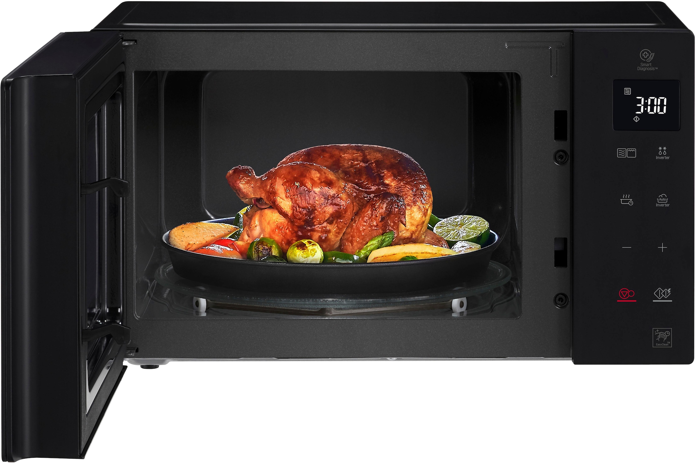 LG Mikrowelle »MH 6535 GIS«, Grill, 1000 W, Smart Inverter Technologie, echte Glasfront