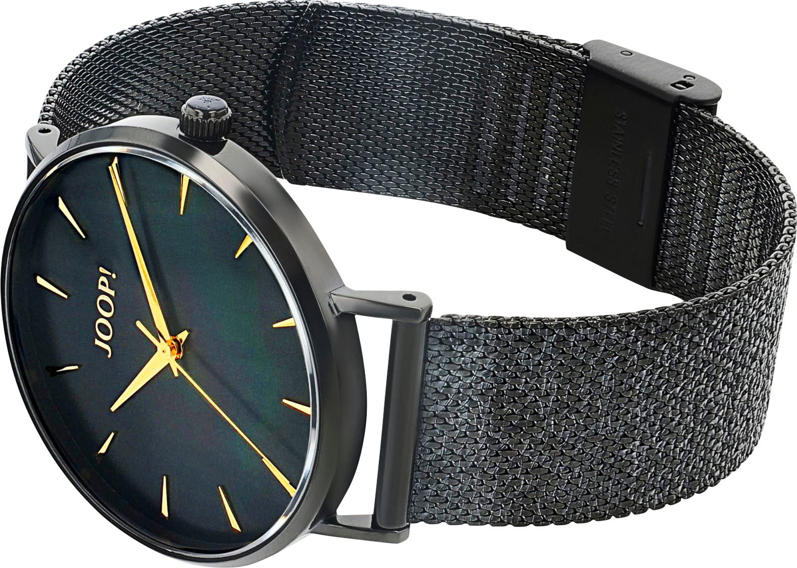 JOOP! Quarzuhr, Armbanduhr, Damenuhr, analog, Edelstahlarmband