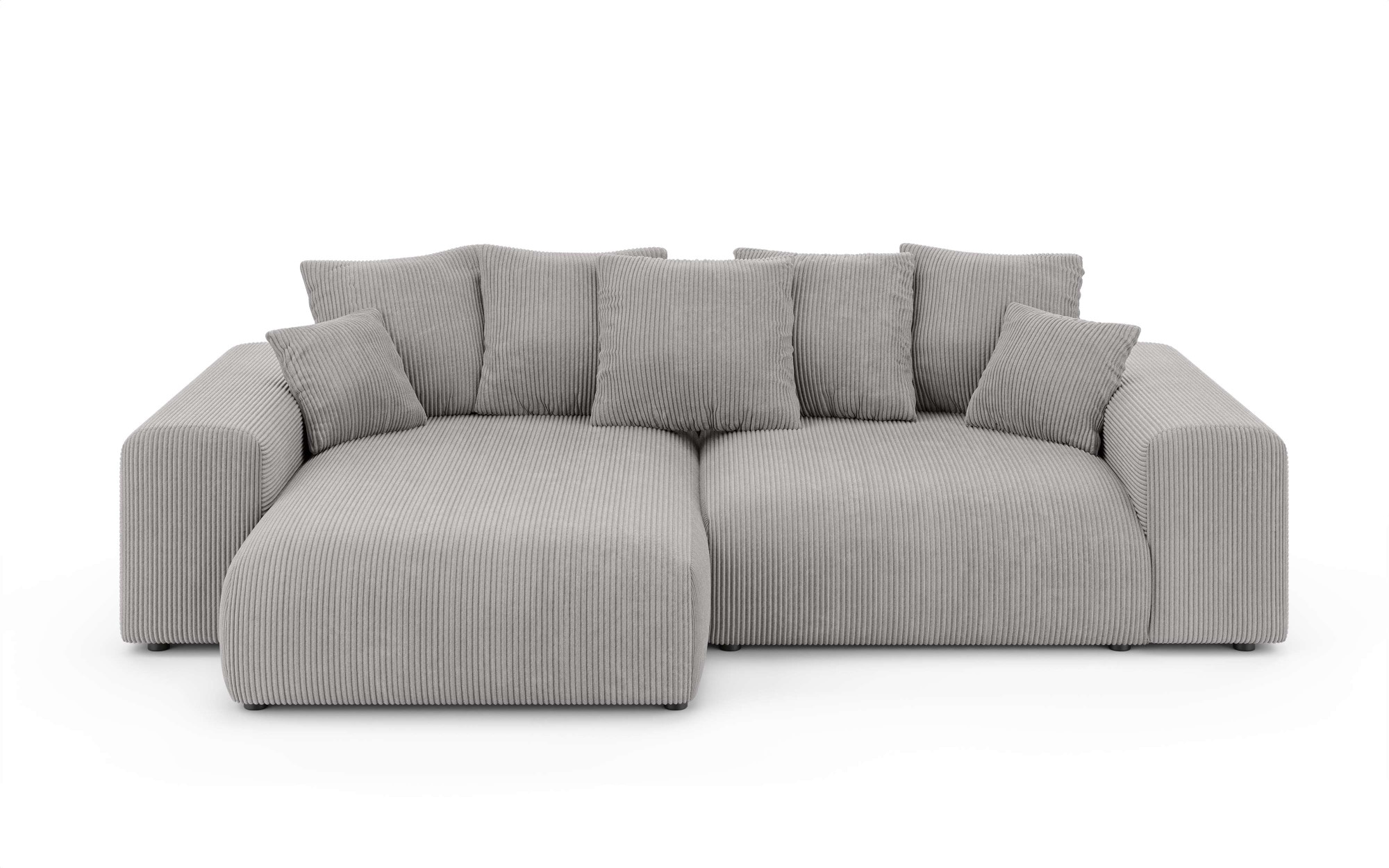 Home affaire Ecksofa »LAKESIDE mit Bettfunktion und Bettkasten, B/T/H 257/166/84 cm«, L-Form, Recamiere beidseitig montierbar, Wellenunterfederung