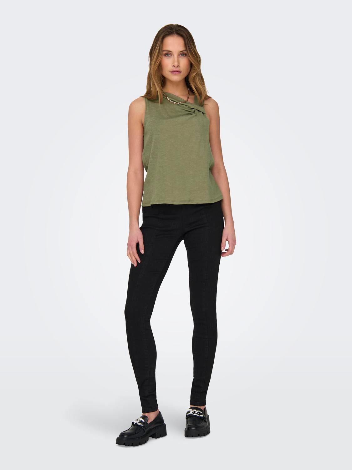 ONLY Skinny-fit-Jeans »ONLWAUW MID SK ZIP CUT DNM«