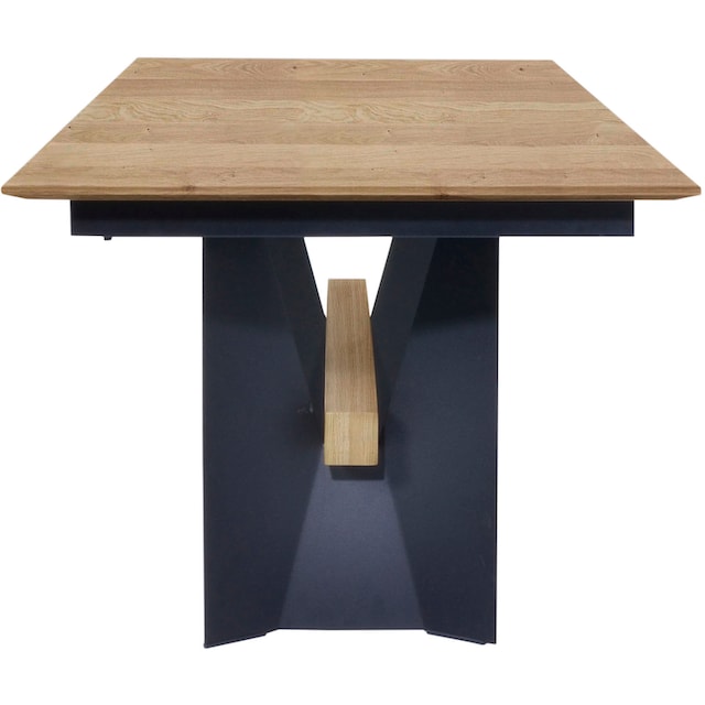 K+W Komfort & Wohnen Esstisch, Tisch fix, Gestell aus Metall mit  Massivholzbalken, in 2 Breiten bequem bestellen
