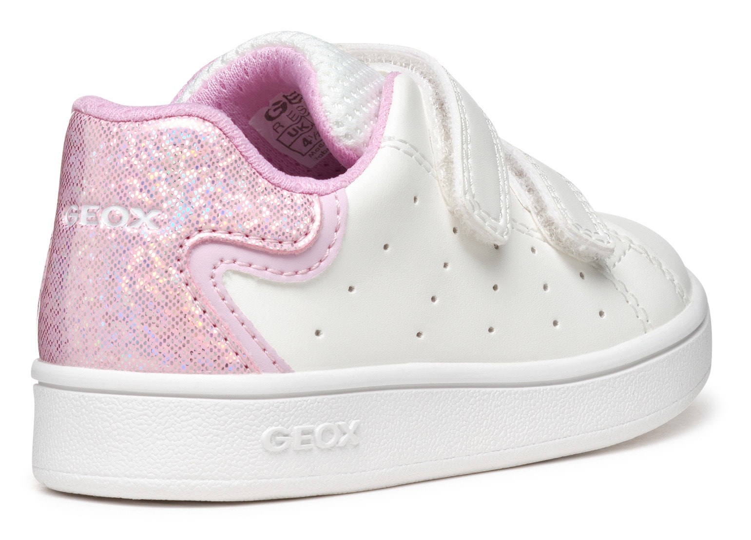 Geox Sneaker »B ECLYPER GIRL«, Retro Sneaker, Klettschuh mit bunt glitzerndem Ferseneinsatz