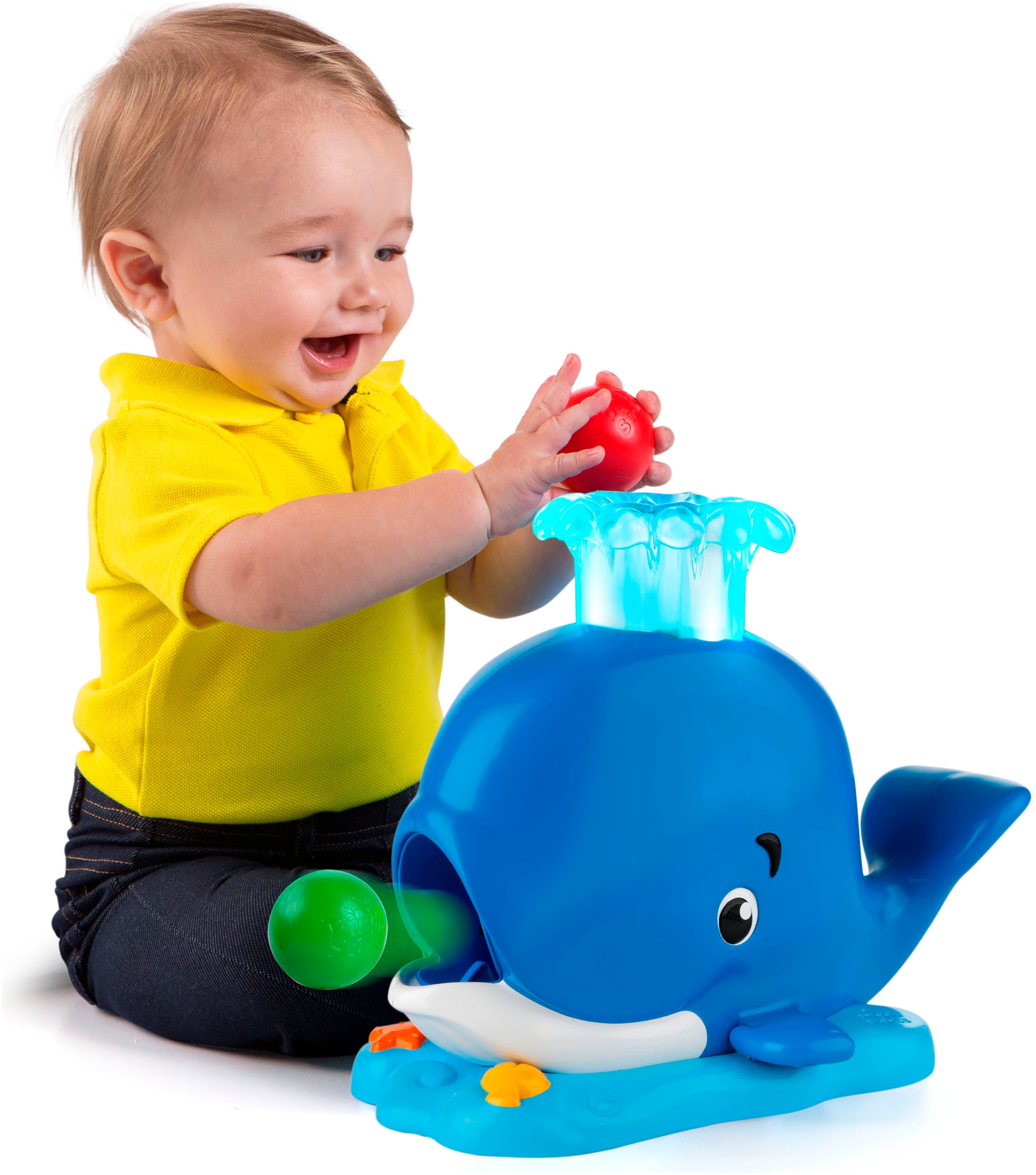 Bright Starts Lernspielzeug »Silly Spout Whale Popper™«, mit Licht und Sound