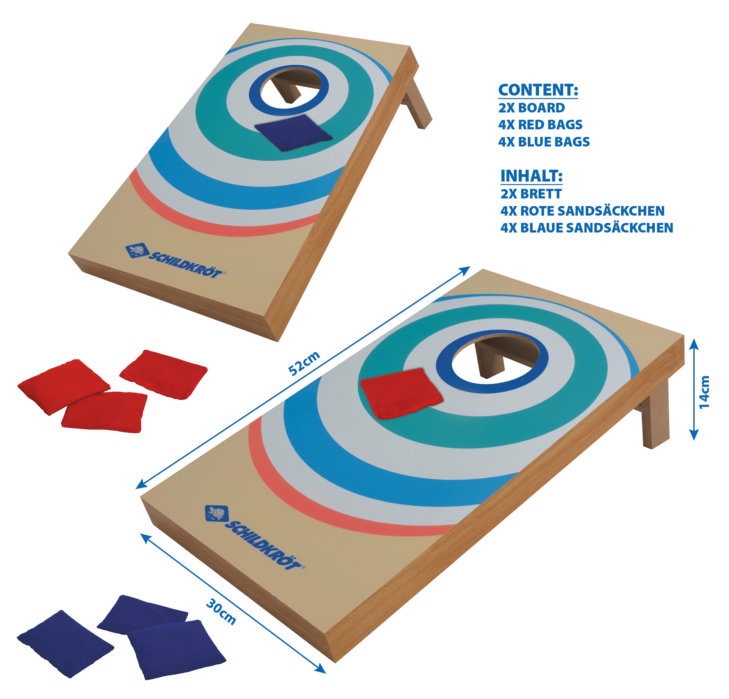 Schildkröt Spiel »Schildkröt Cornhole Set«, (10 tlg.)