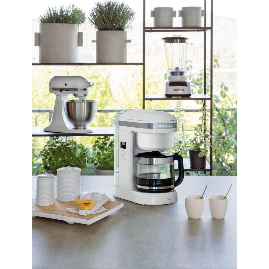 KitchenAid Filterkaffeemaschine »5KCM1208EWH WEISS«, 1,7 l Kaffeekanne, CLASSIC Drip-Kaffeemaschine mit spiralförmigem Wasserauslass