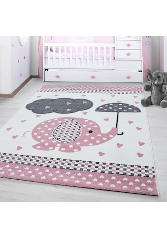 Ayyildiz Teppiche Kinderteppich »Kids 570«, rechteckig, 12 mm Höhe, Elefanten Motiv,... kaufen