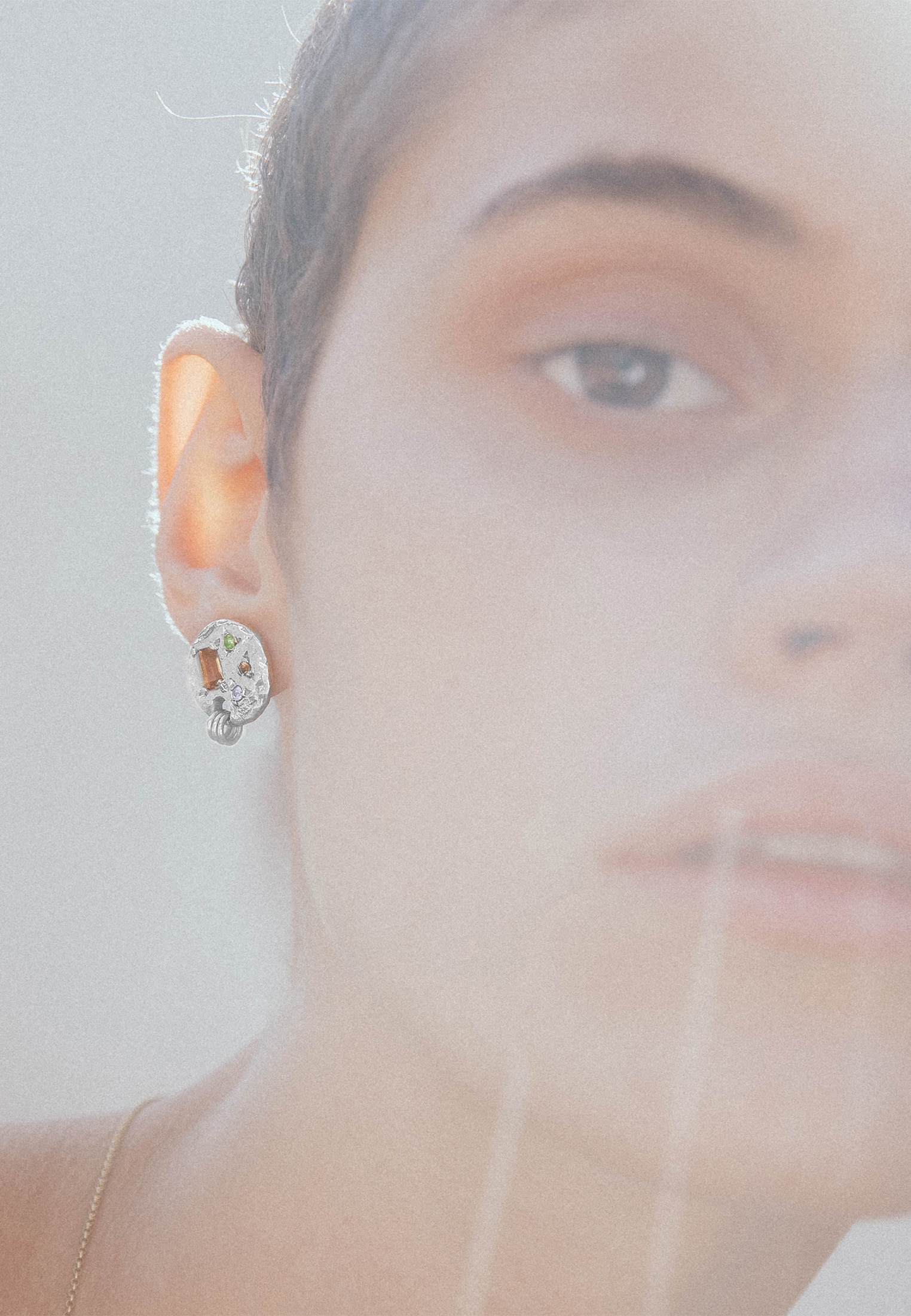 HAZE & GLORY Paar Ohrstecker »Ohrringe Ohrstecker Iolith Granat - Liza 925 Silber«