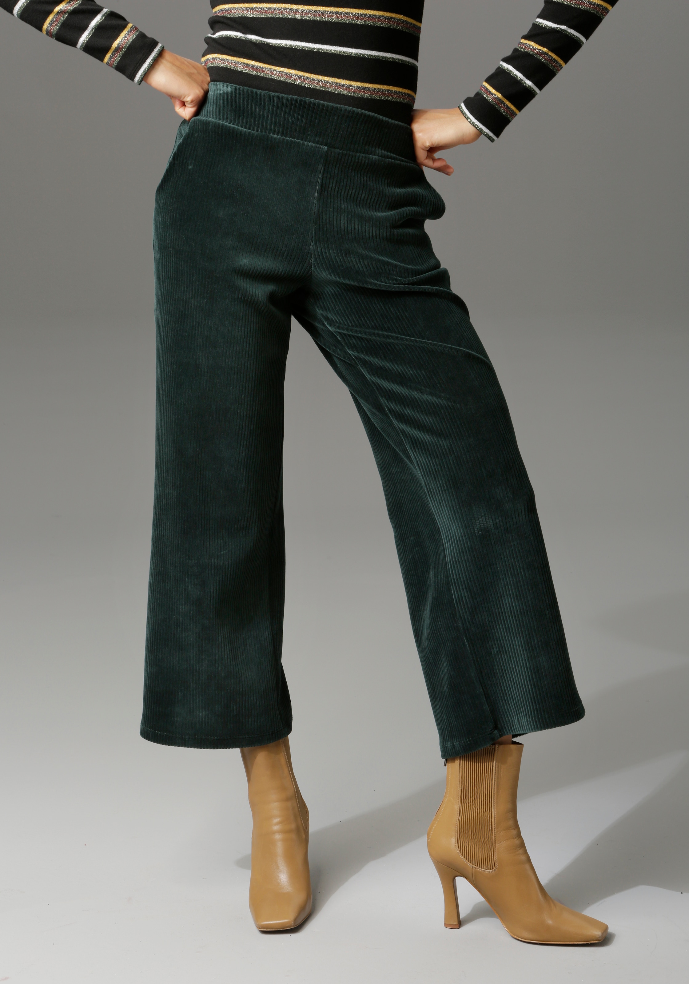 Culotte-Form trendiger Cordhose, ♕ Aniston bei CASUAL in