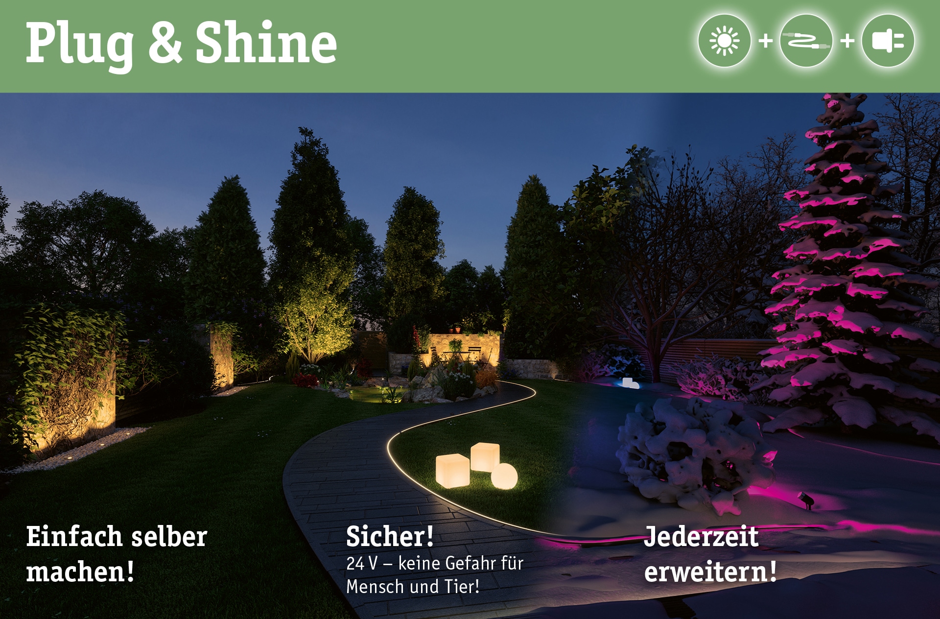 Paulmann LED-Streifen »Outdoor Plug&Shine flexible Neon Stripe«