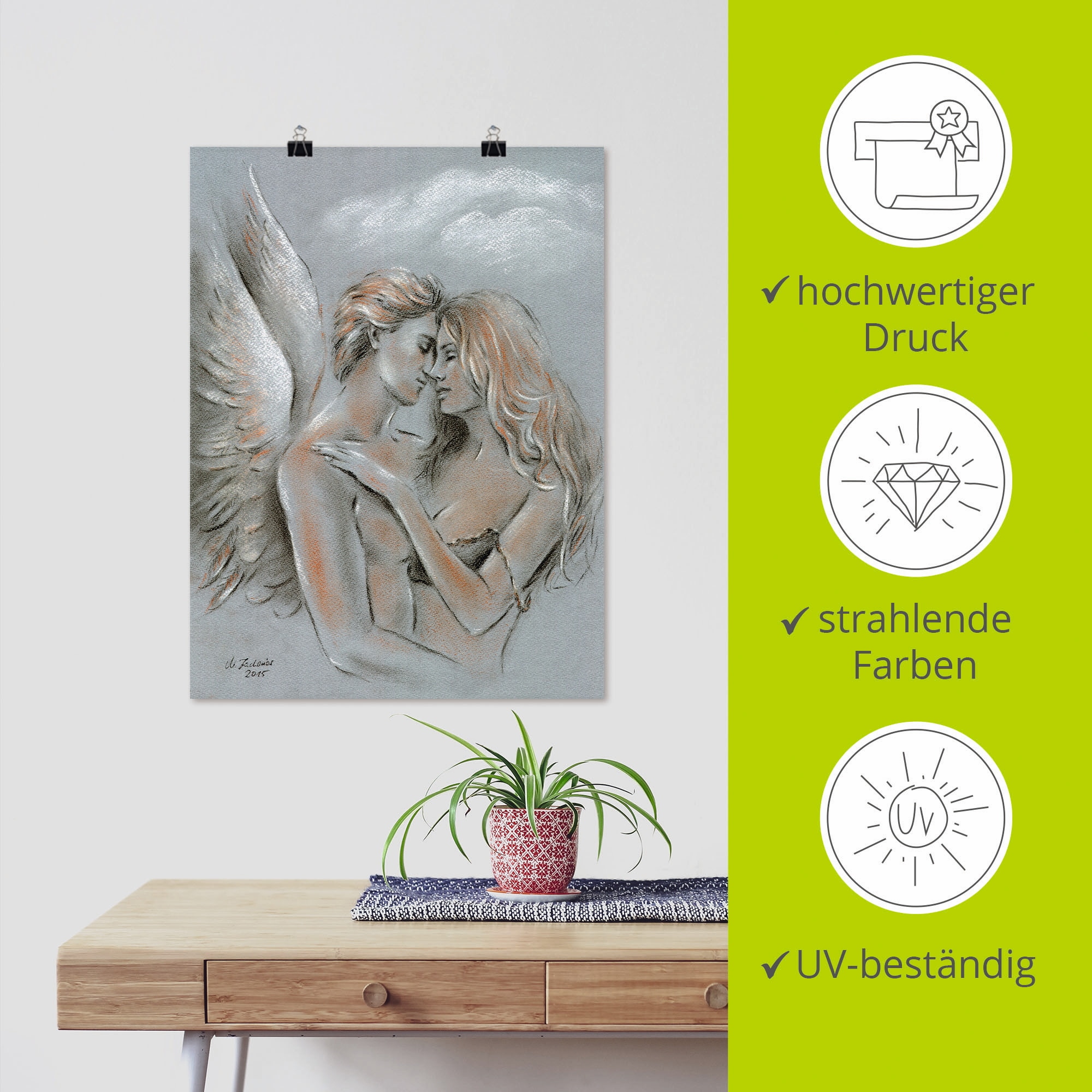 Artland Wandbild »Engel auf Erden« klassische Fantasie 1 Stk. tlg. als Leinwandbild, Poster in verschied. Größen