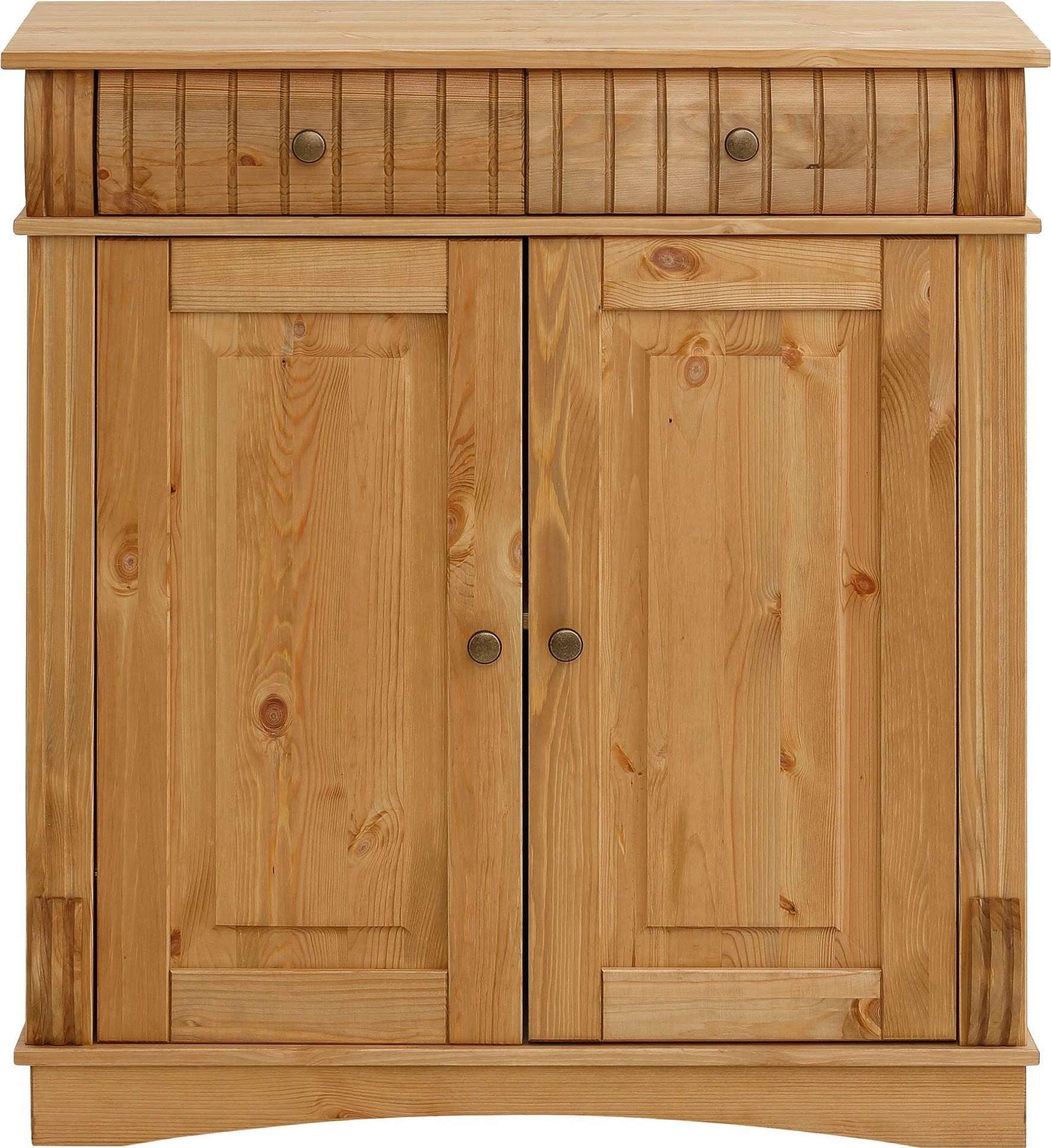 Home affaire Kommode »Teresa Sideboard nur 2 Schubkästen« aus massiver Kiefer Breite 84 cm, Höhe 90 cm, FSC®