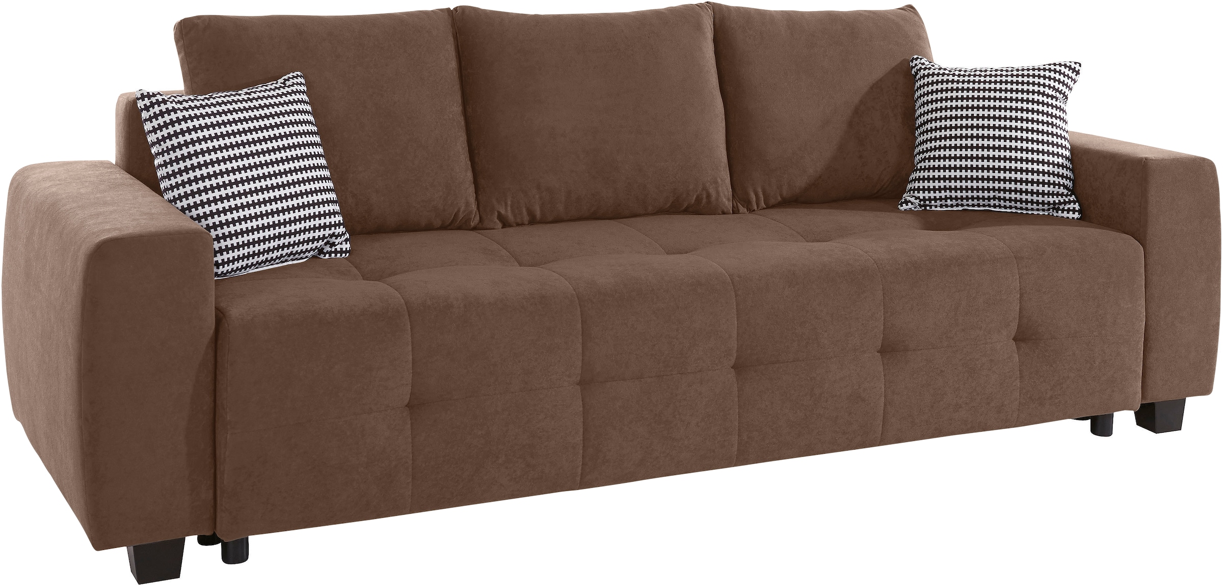 COLLECTION AB Schlafsofa »Bella«, mit Bettfunktion und Bettkasten, inkl. loser Rücken- und Zierkissen