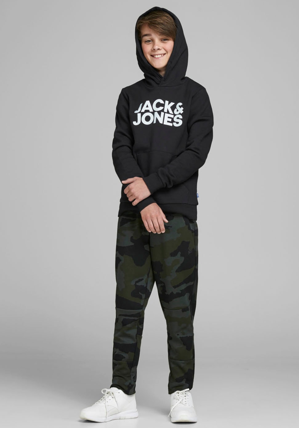 Jack & Jones Junior Kapuzensweatshirt »JJECORP LOGO SWEAT HOOD«