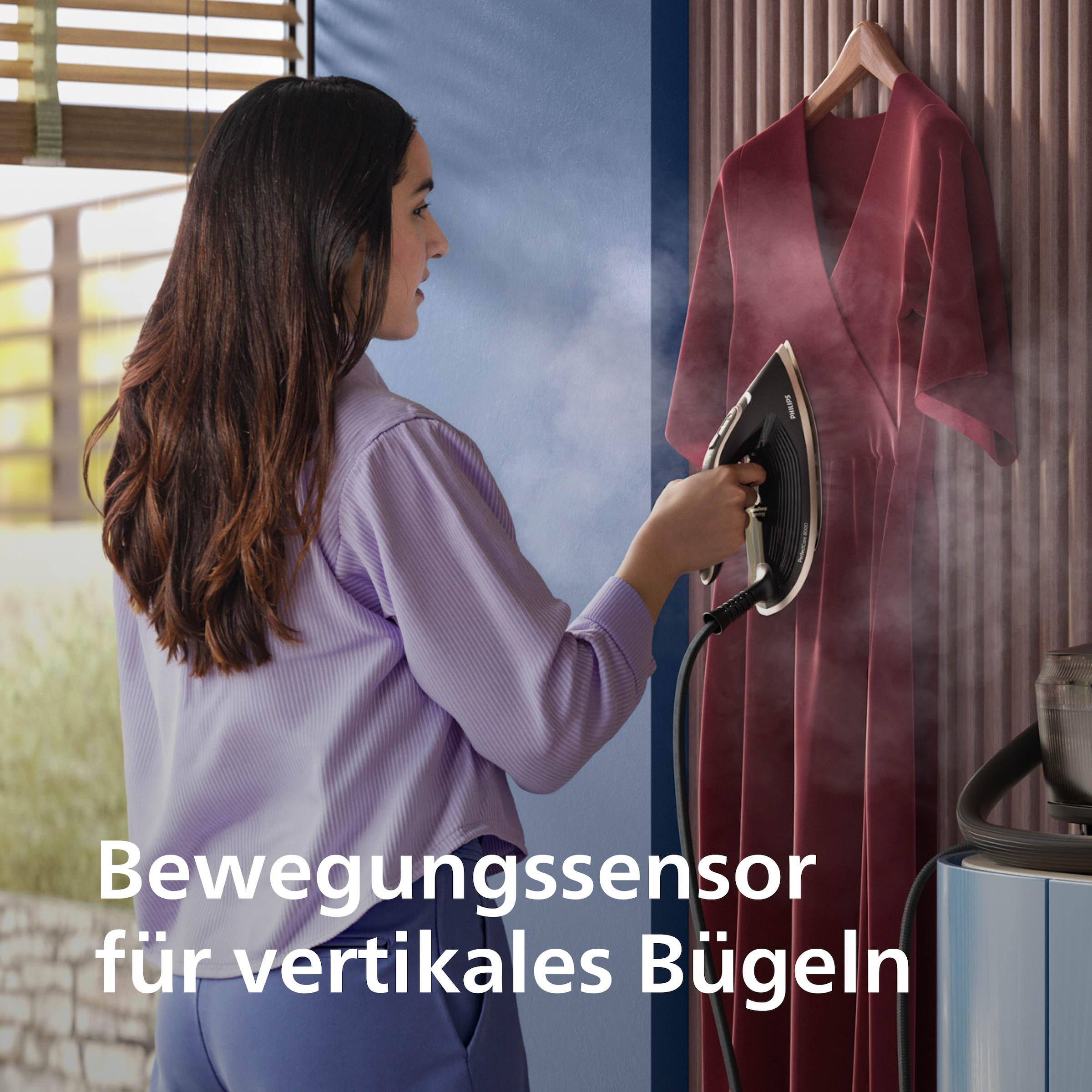 Philips Dampfbügelstation »PerfectCare 8000 Series PSG8300/20, Dunkelblau/Gold« 1,4 ml Wassertank 3.120 Watt, OptimalTemp & TurboPower-Dampfmotor, 850 gr Dampfstoß
