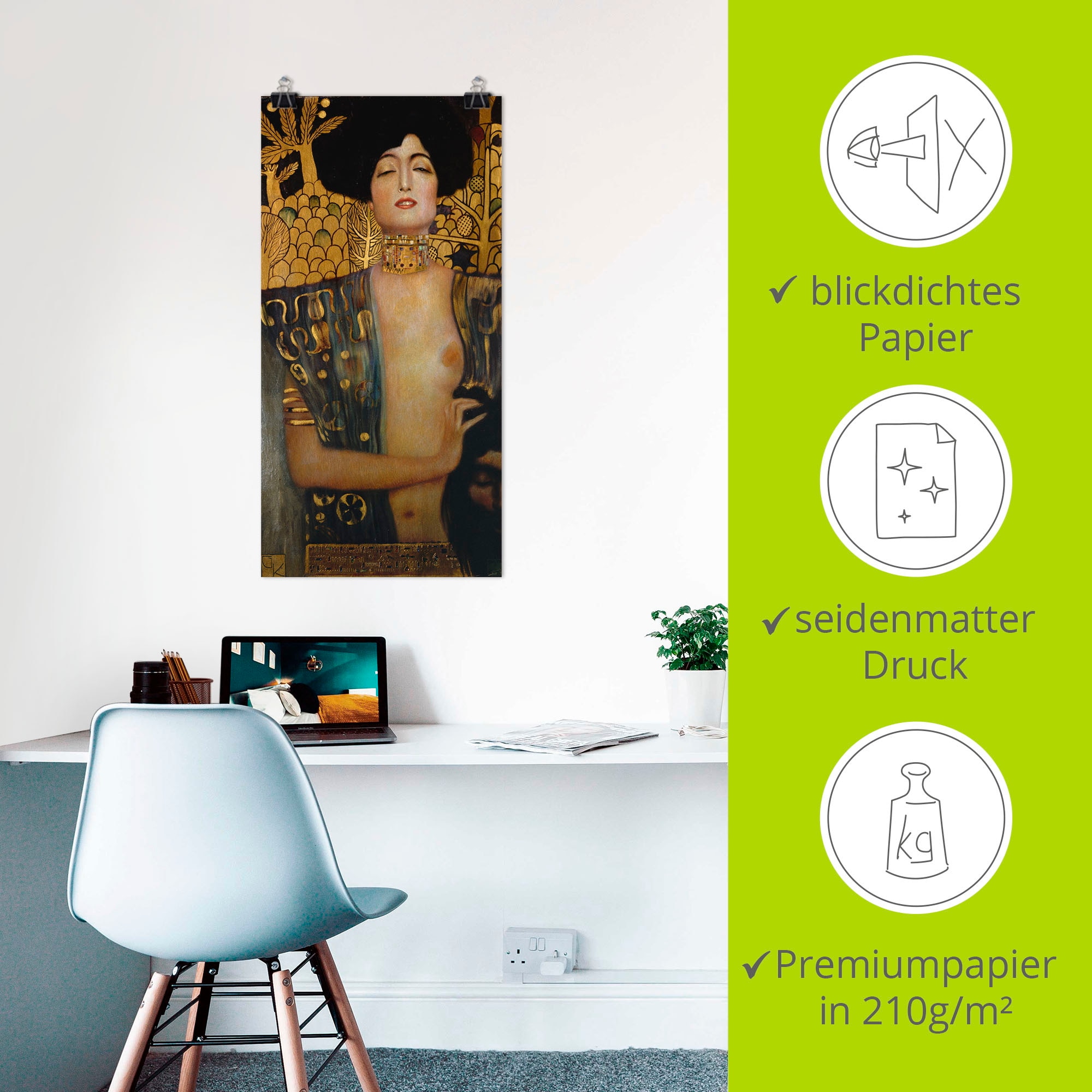 Artland Wandbild »Judith I., 1901« Frau 1 Stk. tlg. als Leinwandbild, Poster in verschied. Größen