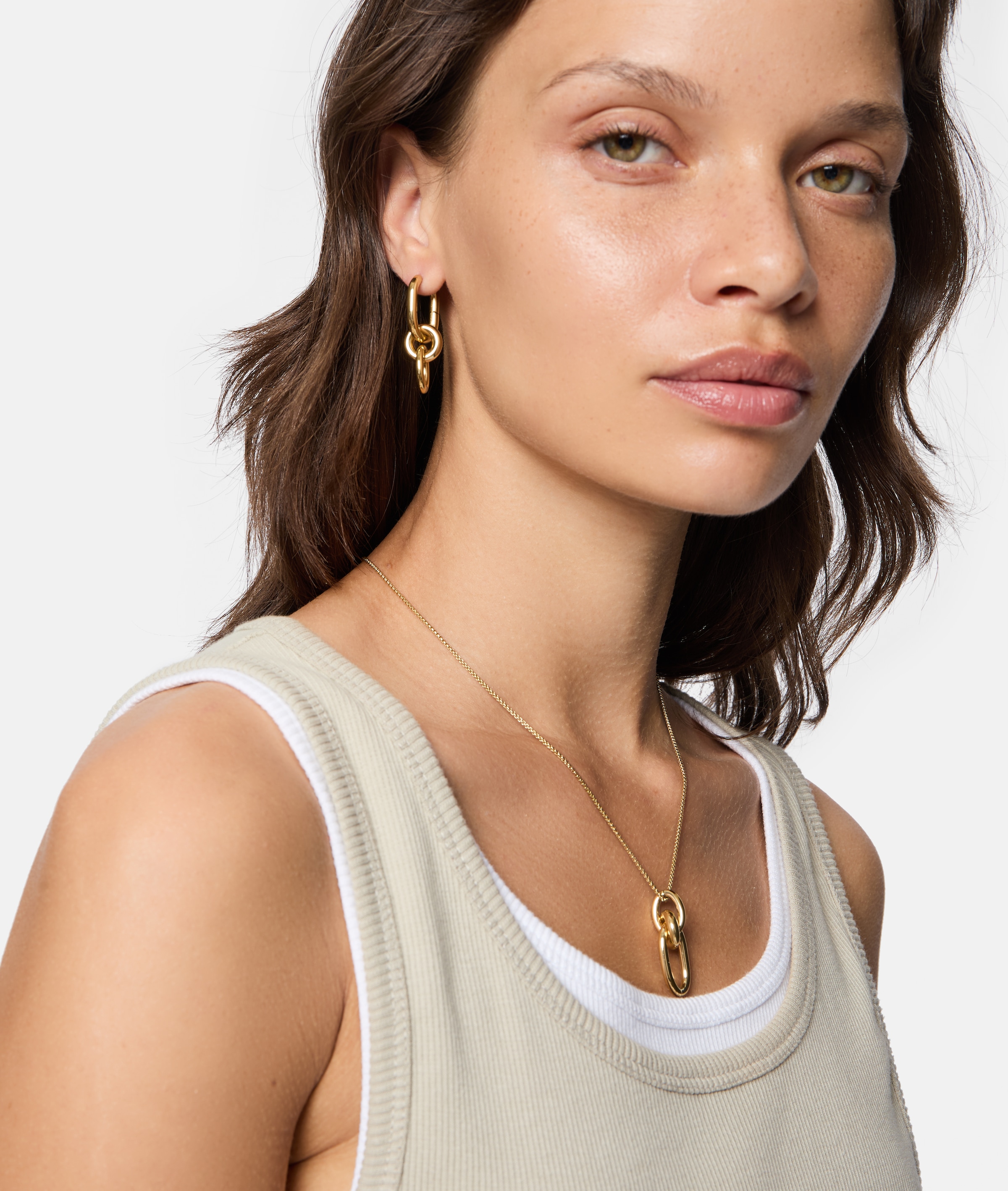 Liebeskind Berlin Paar Creolen »Schmuck Geschenk Edelstahl Ohrringe Modern Knot« Einhänger abnehmbar