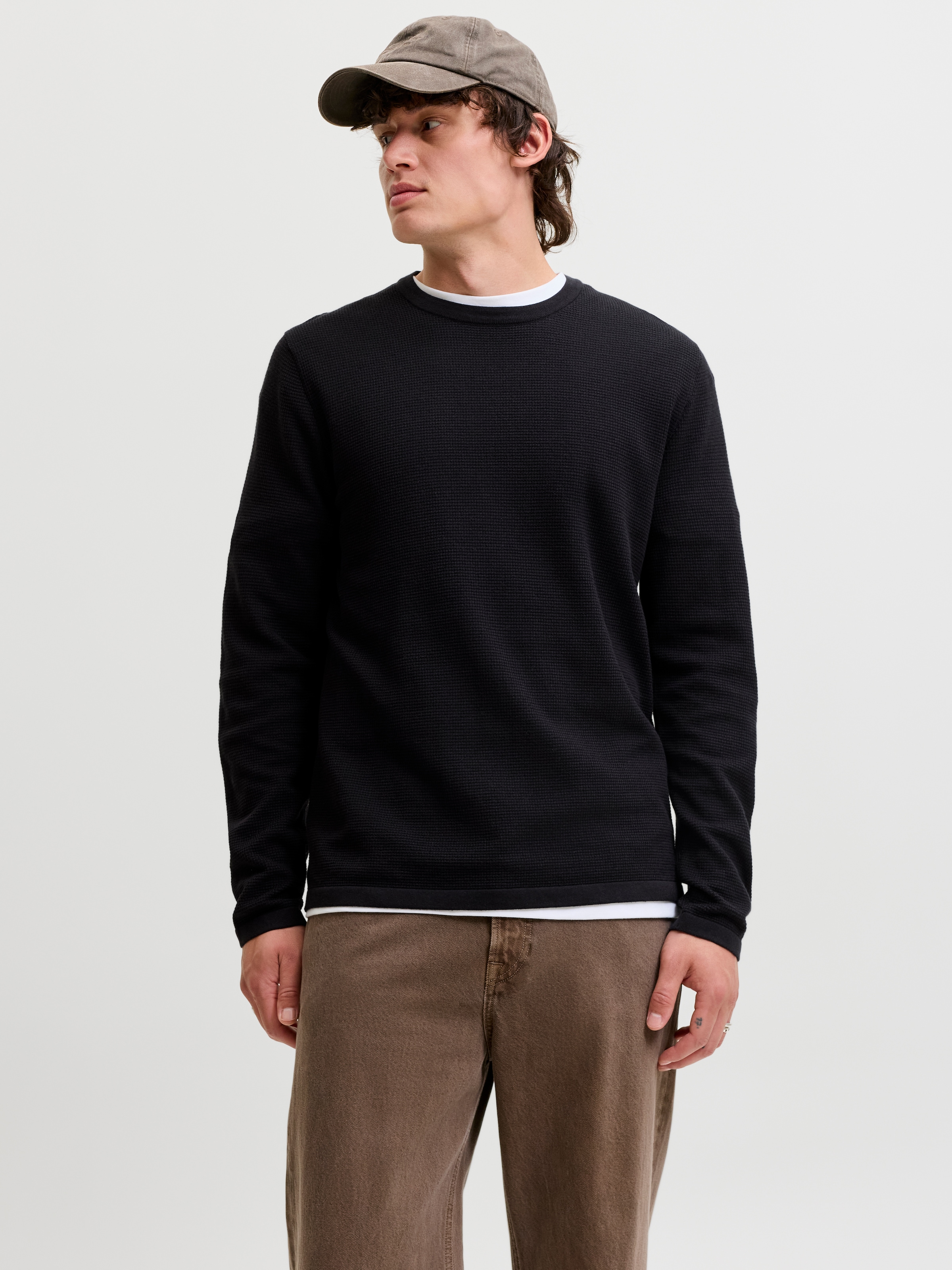 Jack & Jones Rundhalspullover »JJEAUSTIN KNIT CREW NECK NOOS« Baumwollmischung, regular fit