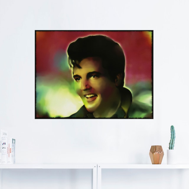 Art«, bequem in (1 von oder Musikern, Alubild, Wandbild kaufen Star Poster Größen St.), Leinwandbild, berühmten versch. Pop - Bilder Wandaufkleber »Elvis, als Artland