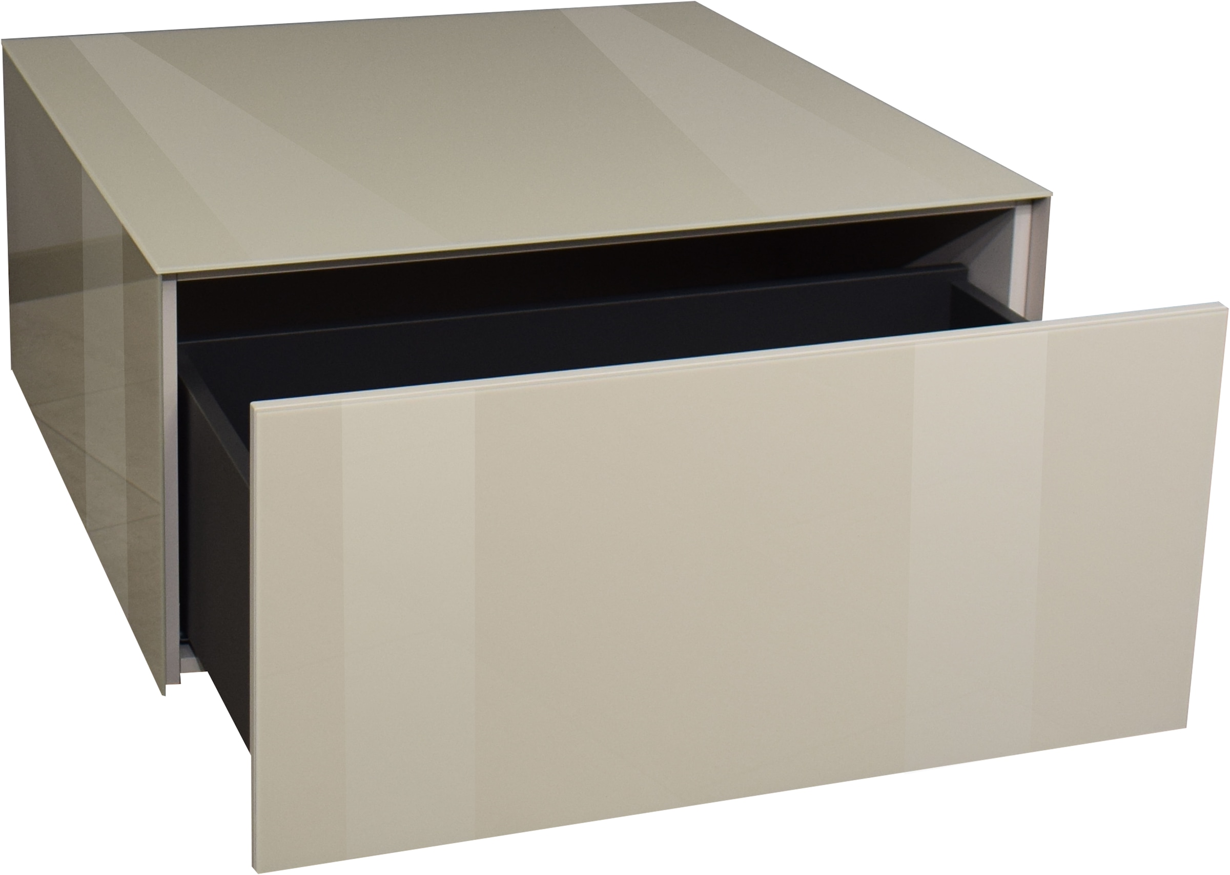Mäusbacher Couchtisch Couchtisch auf Rollen BHT 75/42/75 cm mit 1 Schublade, 1 offenes Fach