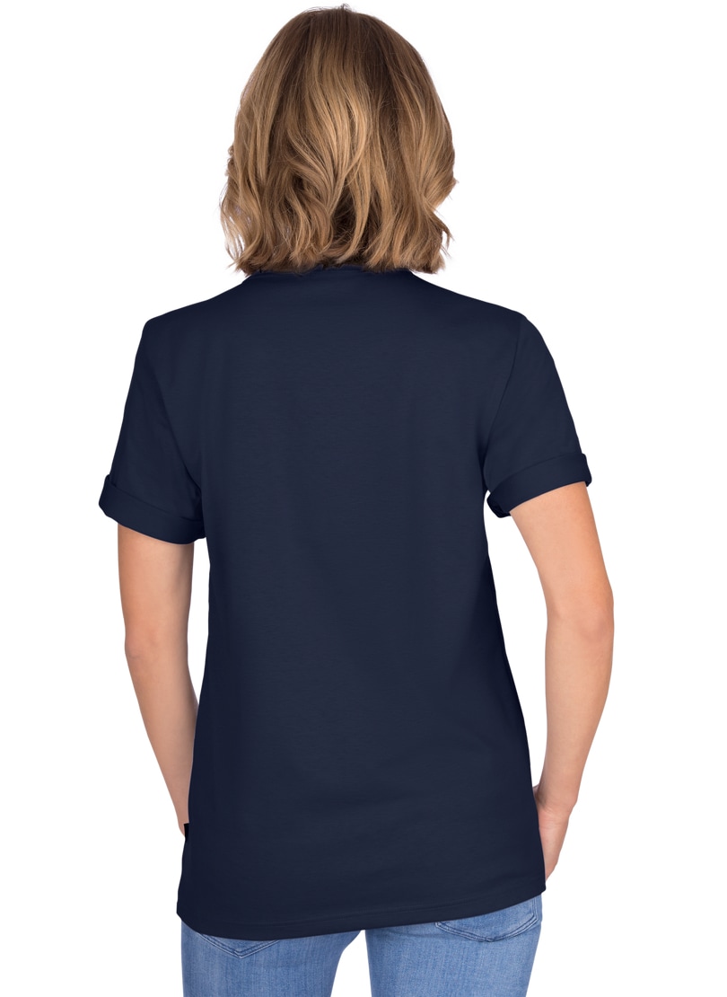 Trigema T-Shirt »TRIGEMA T-Shirt ♕ bei DELUXE mit Baumwolle« Knopfleiste