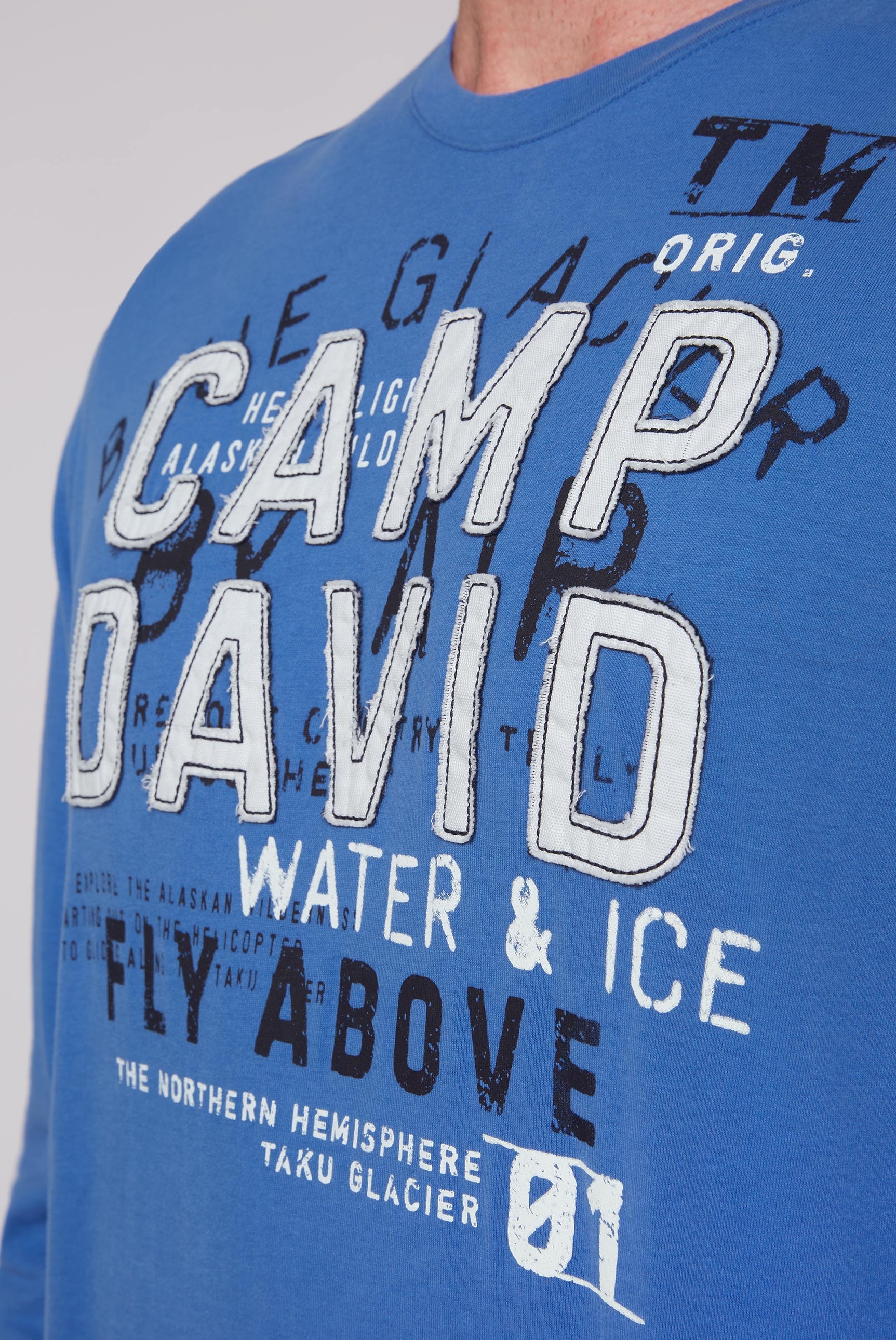 CAMP DAVID Langarmshirt, mit mehreren Prints