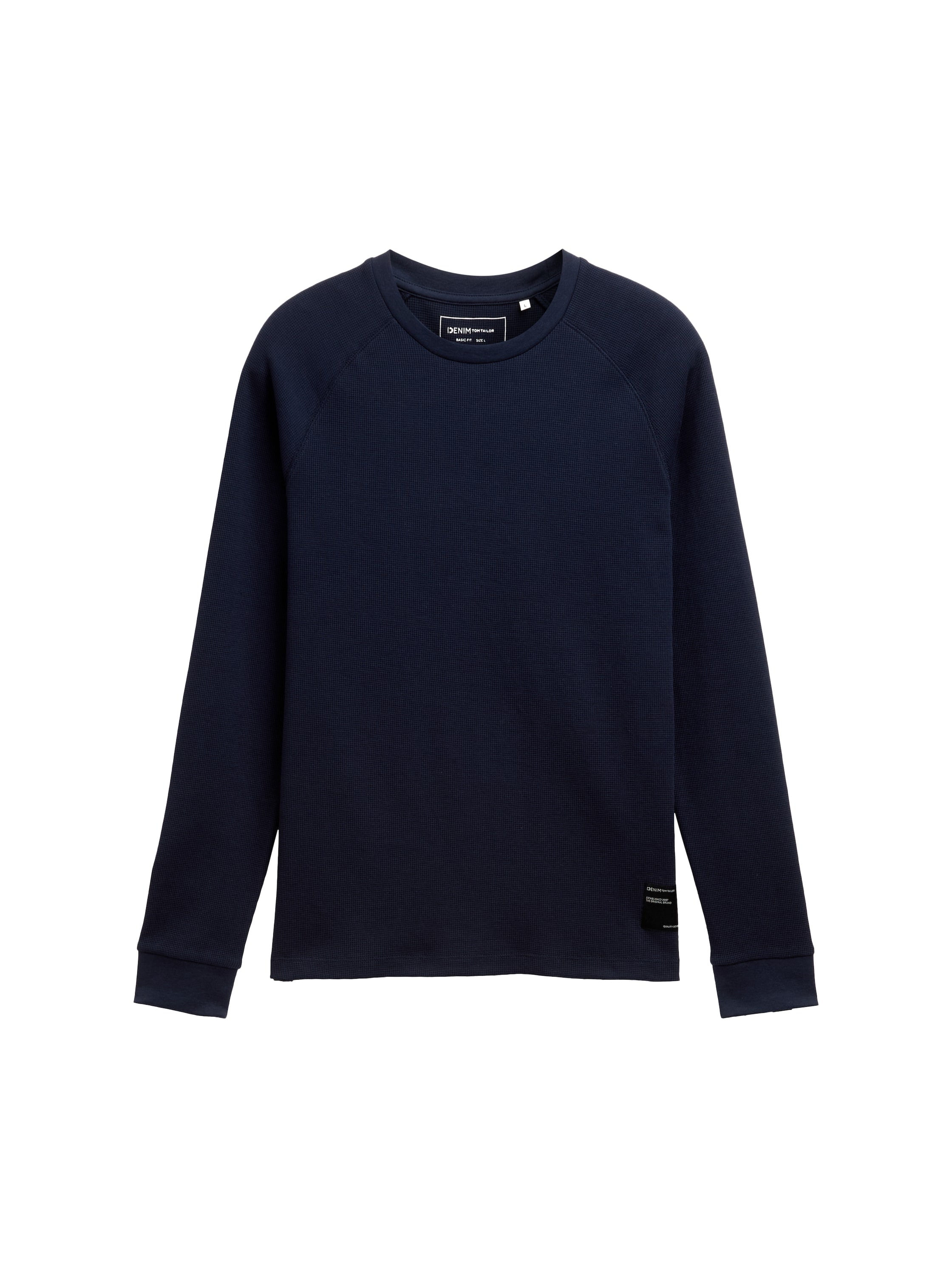 TOM TAILOR Denim Rundhalsshirt , mit Logo Stickerei
