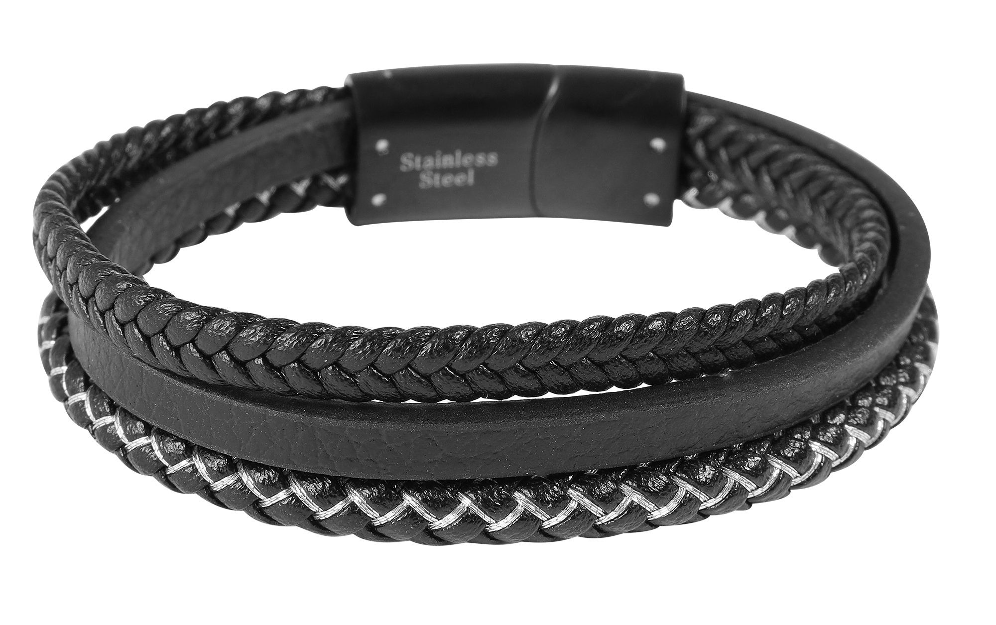Adelia´s Lederarmband »Herren Armband ¿ Lederarmband aus Leder 21 cm«