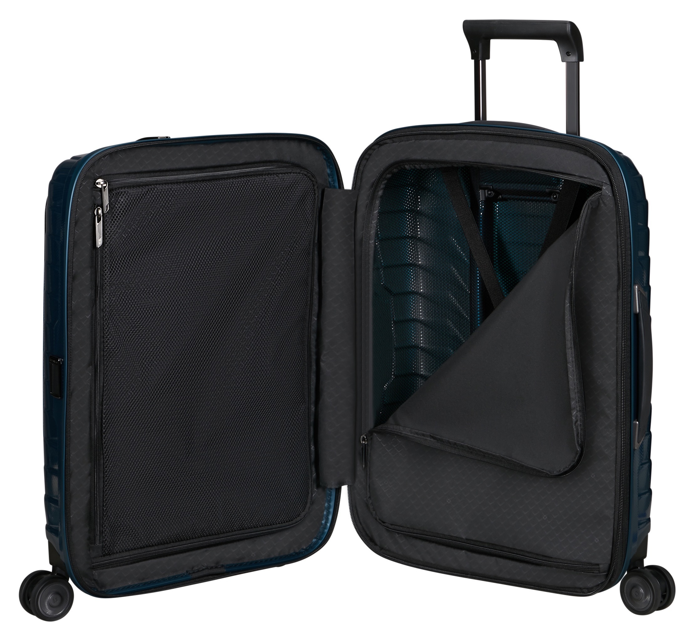 Samsonite Hartschalen-Trolley »PROXIS 55 EXP easy access«, 4 Rollen, Handgepäck Hartschalenkoffer Volumenerweiterung Laptopfach