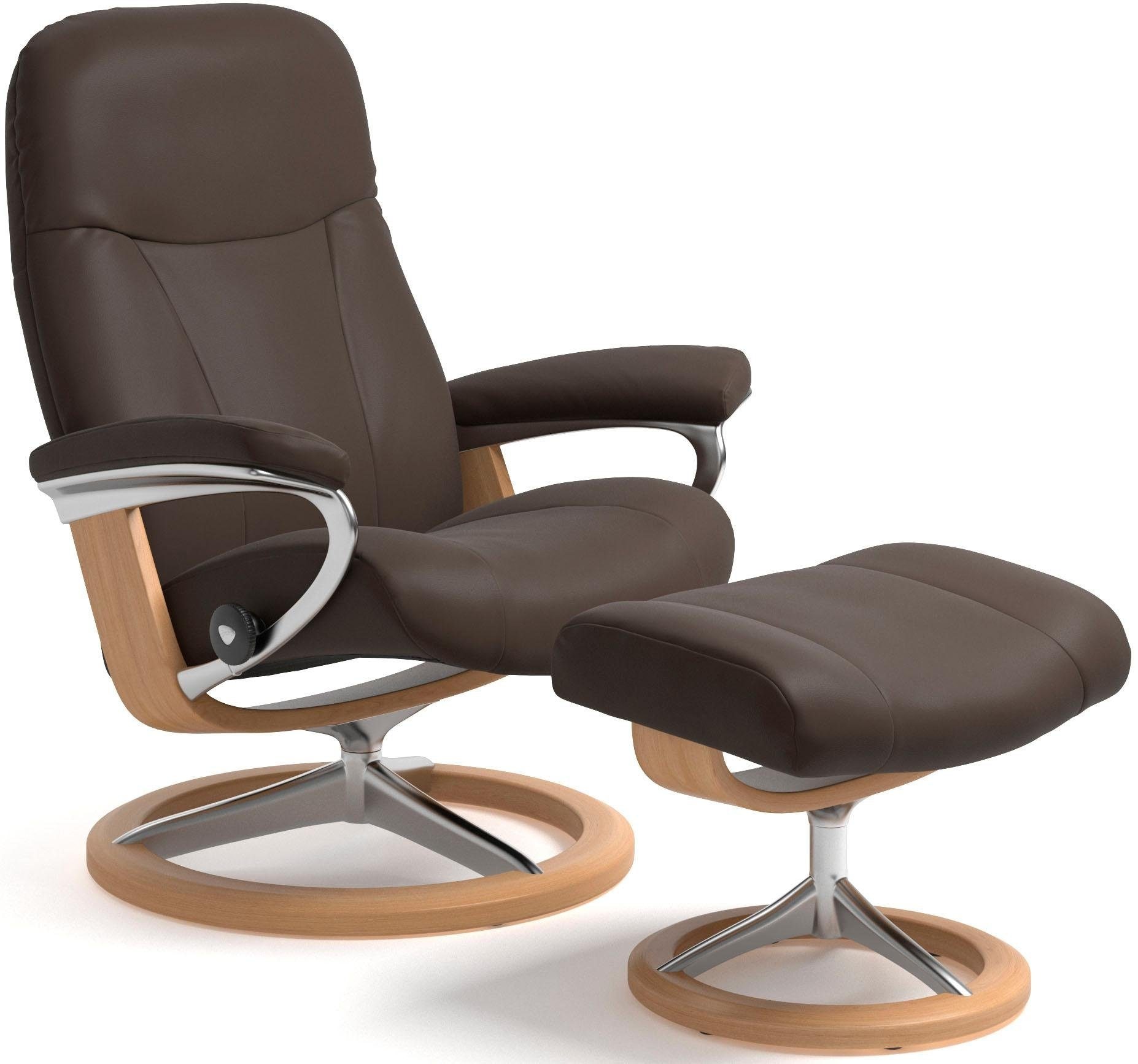 Beliebte Artikel bei jungen Menschen Stressless® Relaxsessel »Garda«, (Set, Relaxsessel Hocker), Größe kaufen Base, Hocker, Raten Gestell Signature auf mit mit mit M, Eichefarben