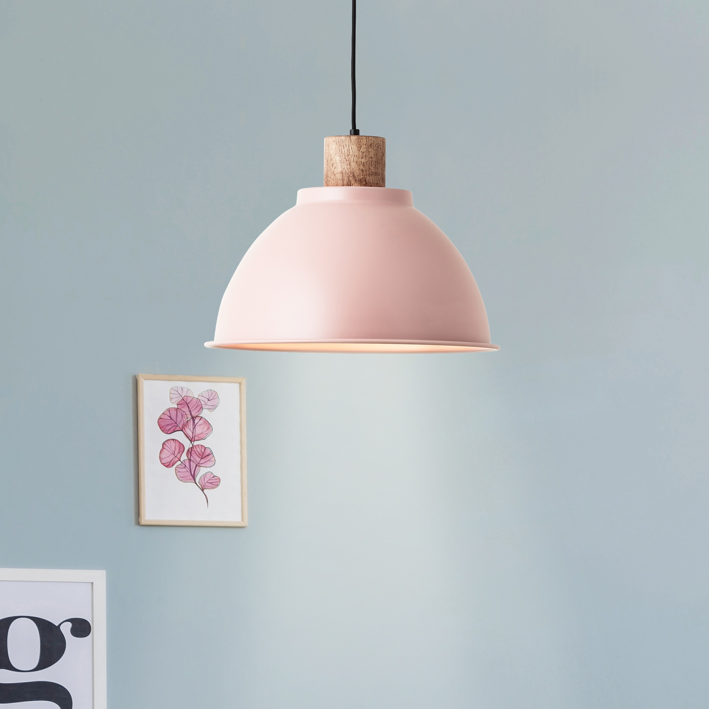 Brilliant Pendelleuchte »Erena«, 1 flammig, Leuchtmittel E27 | ohne Leuchtmittel, Höhe 120 cm, Ø 38 cm, E27, kürzbar, Metall/Holz