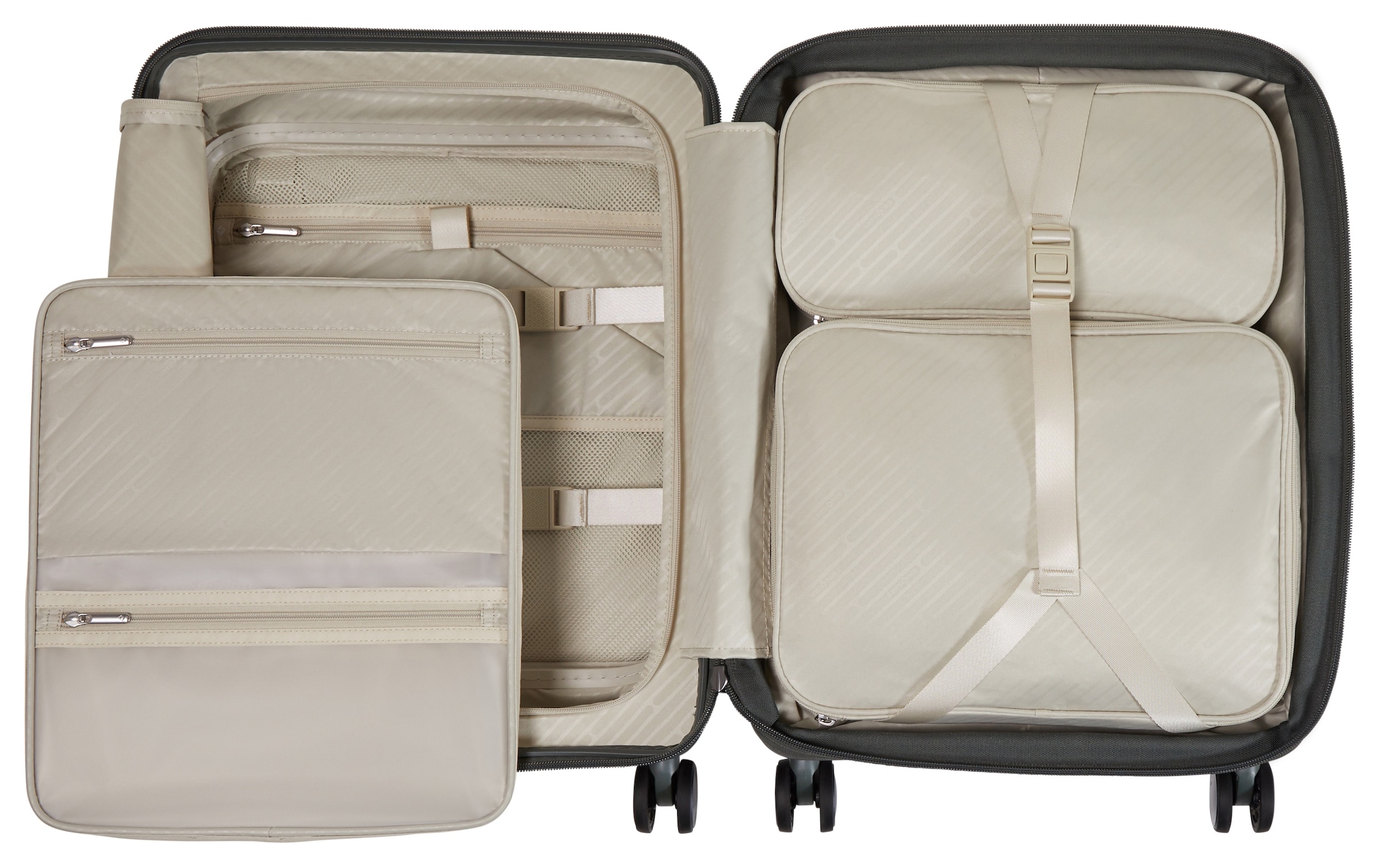 Samsonite Hartschalen-Trolley »PARALUX, verschiedene Größen und Farben« 40 l 4 Rollen Reisegepäck mit Frontfach Packwürfel Trennpolster