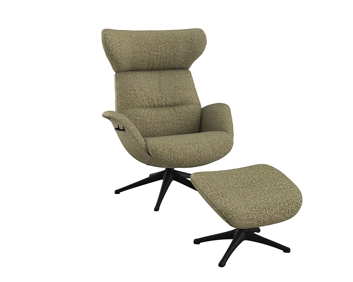FLEXLUX Relaxsessel »Relaxchairs More«, Premium Komfort, Rücken- & Kopfteilverstellung, drehbar, Fuß schwarz