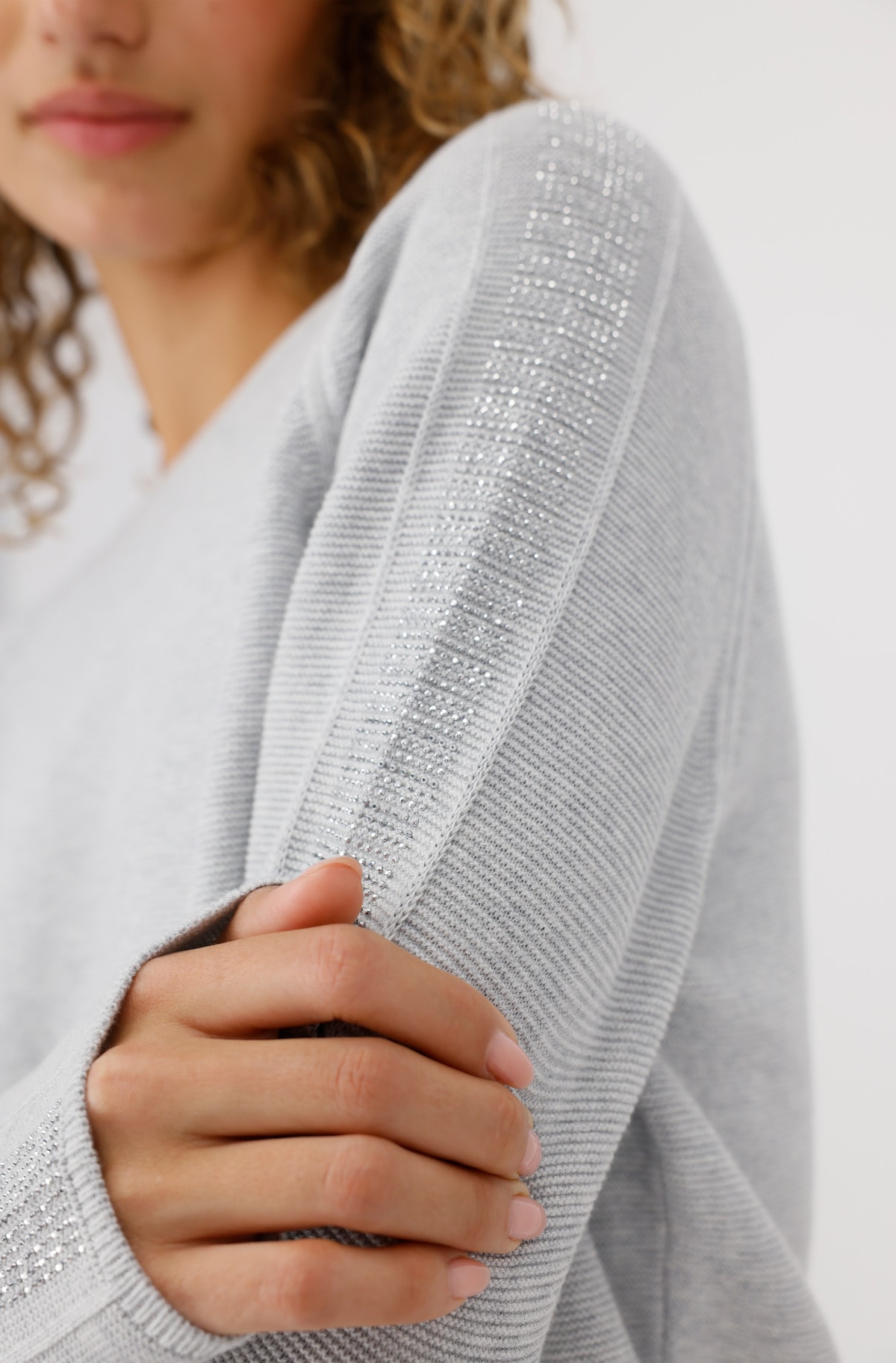 Monari Strickpullover »Pullover Schmuck«, Mit Rundhalsausschnitt