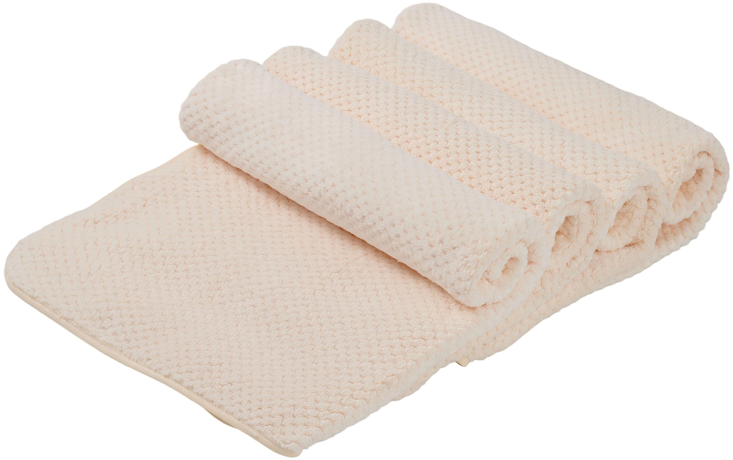 OTTO home Handtücher »Parris, diverse Größen, ideal als Sporthandtuch, Reisehandtuch« sehr leicht, kompakt, schnelltrocknend, Mikrofaser, mit Waffelmuster