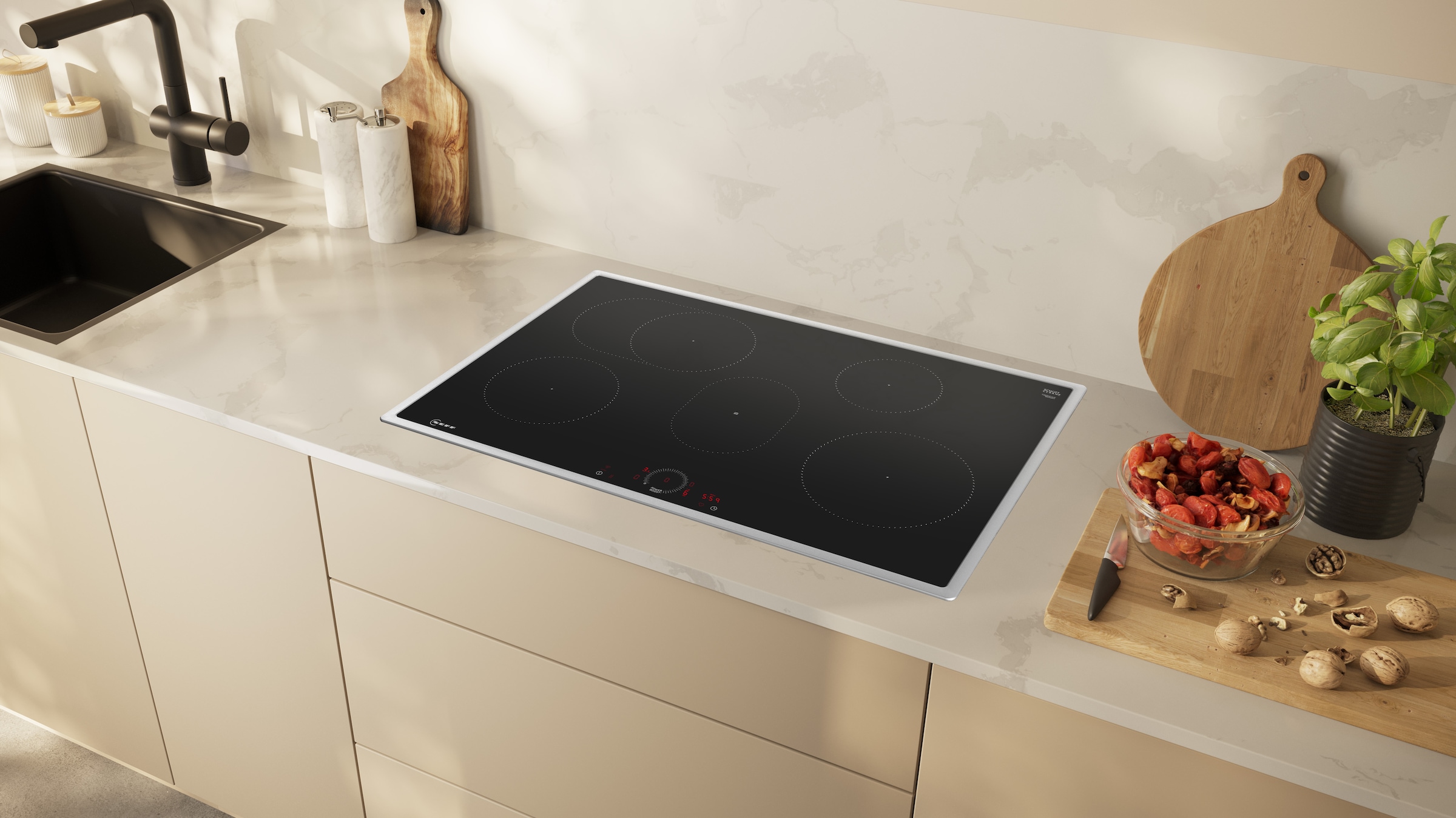 NEFF Backofen-Set »BICCCOAK3«, mit Teleskopauszug nachrüstbar, mit 5 Beheizungsarten