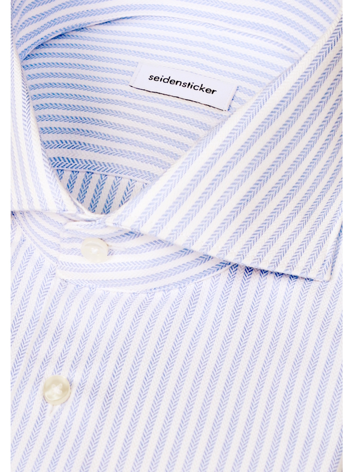 seidensticker Businesshemd »Schwarze Rose« Shaped 1/1 Haifischkragen Gestreift