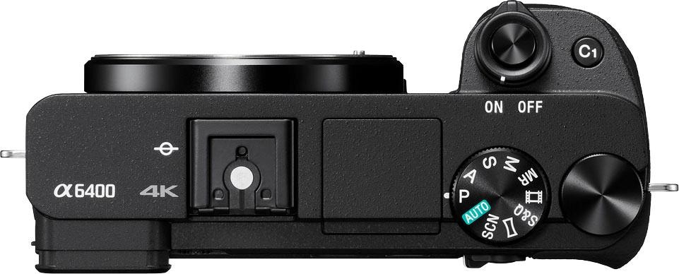 Sony Alpha 180° 6400 NFC, Gehäuse nur Systemkamera 4K 24,2 Video, »ILCE-6400B E-Mount«, - bei Klapp-Display, MP,