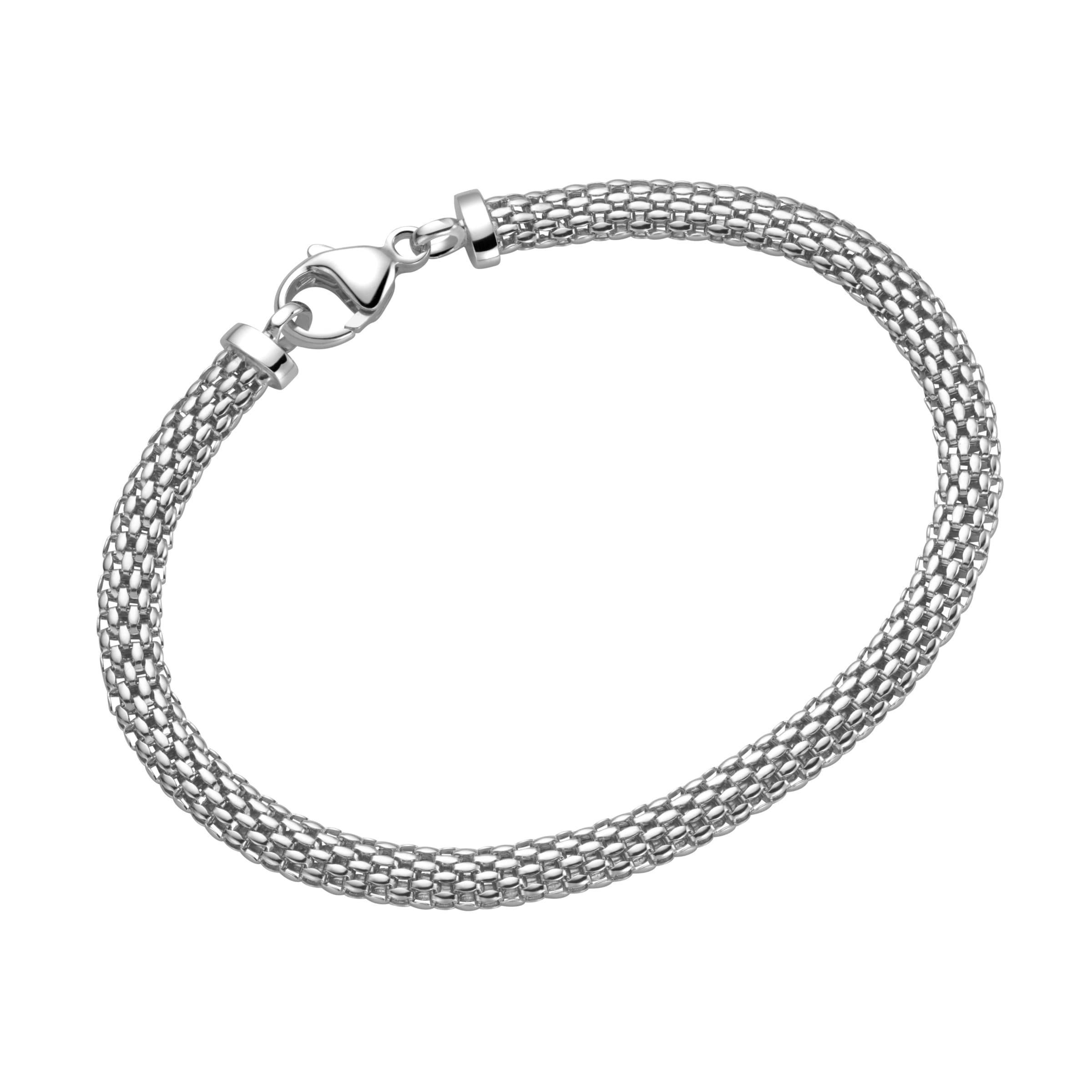 Smart Jewel Armband »Armband Mesh-Optik, Silber 925«