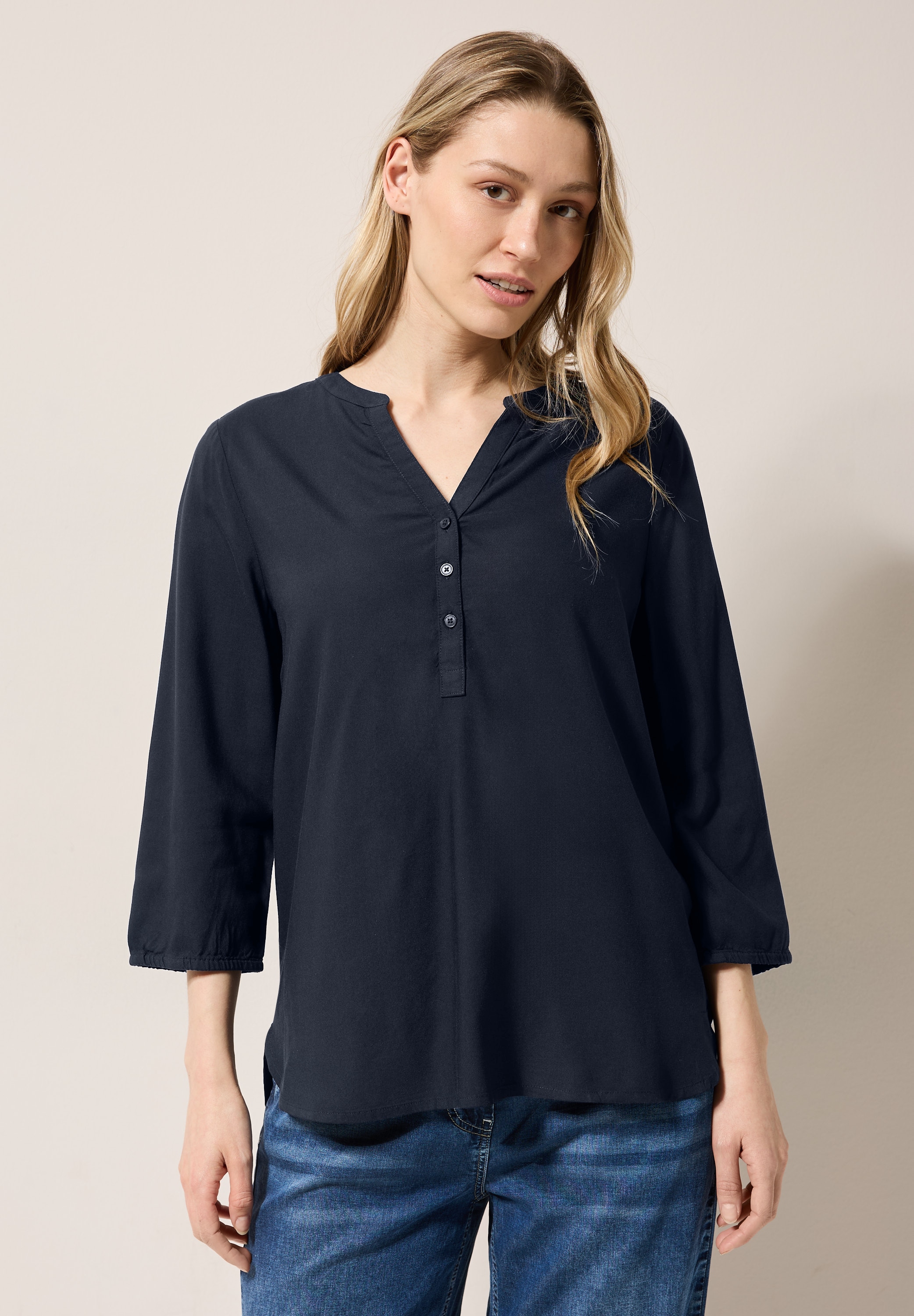 Cecil Klassische Bluse, in Unifarbe