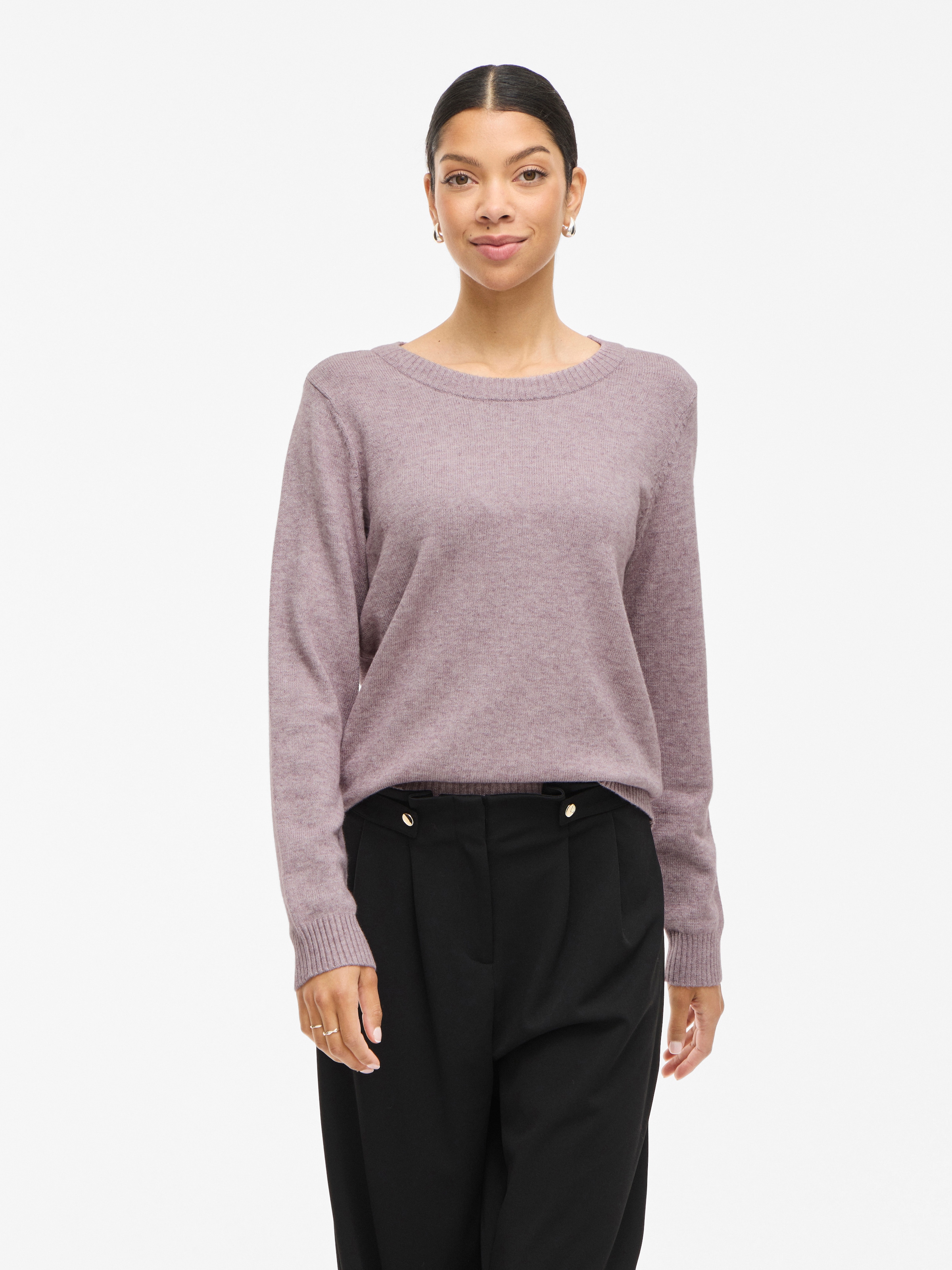 Vila Rundhalspullover »VIRIL O-NECK L/S  KNIT TOP - NOOS« Viskosemischung, regular fit