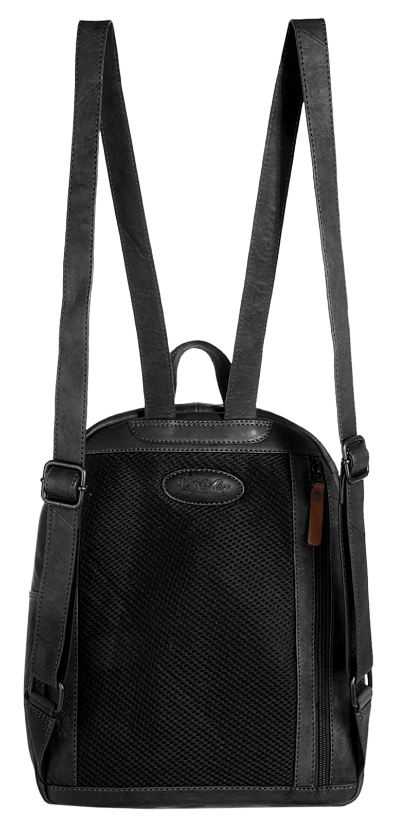 X-Zone Laptoprucksack echt Leder