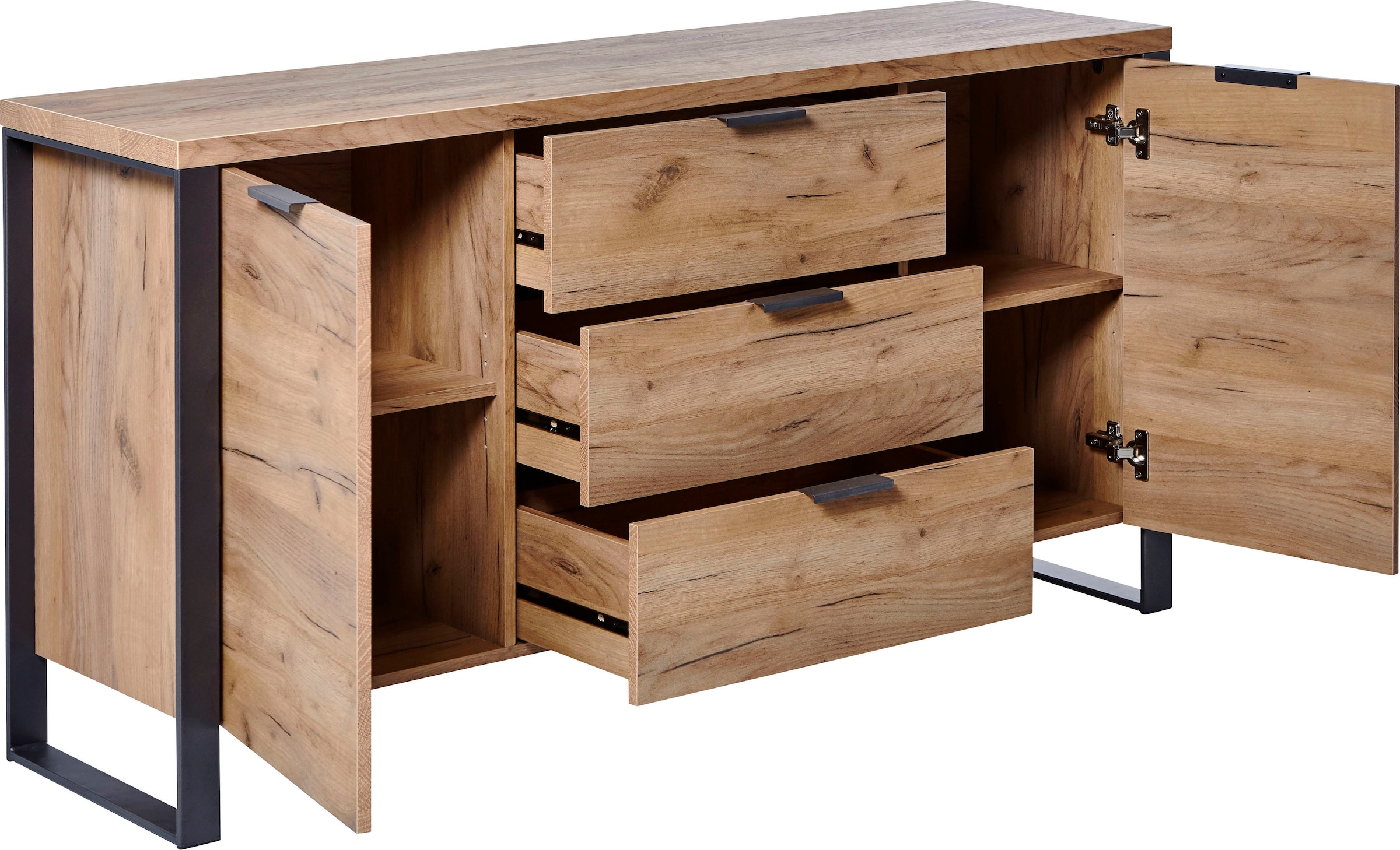 Jahnke Sideboard »LOOP SB 150«, (1 St.), mit 2 Türen + 3 Schubladen, Breite ca. 150 cm